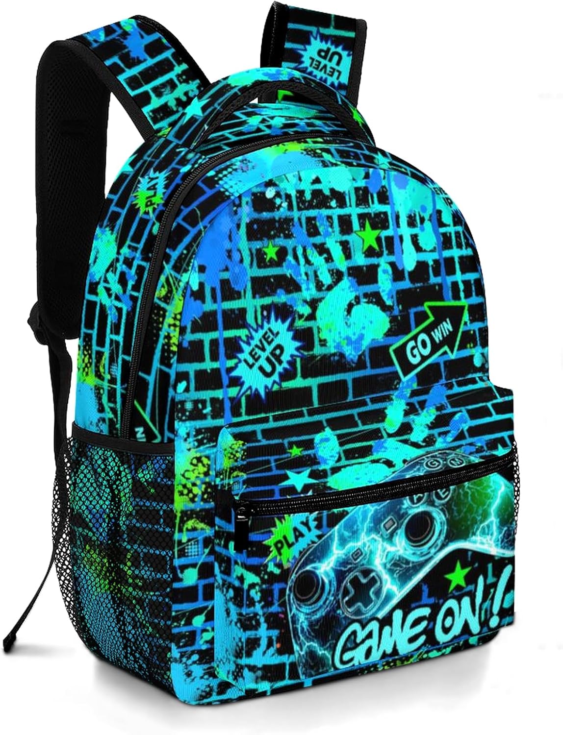 Backpacks For Boys Video Game Boys School Backpack for Kids Children Teens Elementary Middle School Students Bookbag Ages 6-18 Lightweight Travel Back Pack
