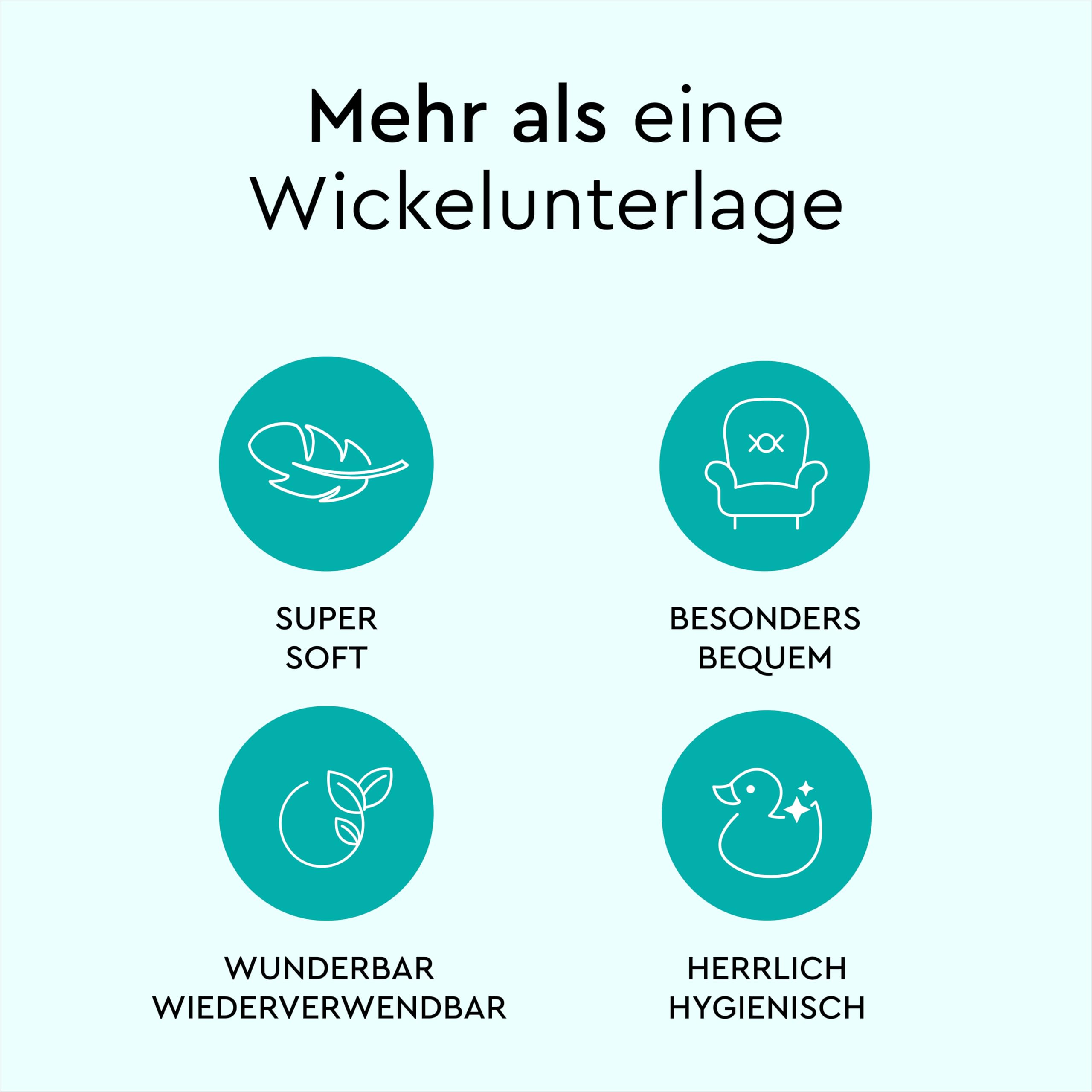 LILLYDOO hautfreundliche Baby Wickelunterlagen 60x 60 cm, 50er Pack (5x10 Stück), Weich, Ohne Parfüme & Lotionen für empfindliche Haut, Dermatologisch getestet