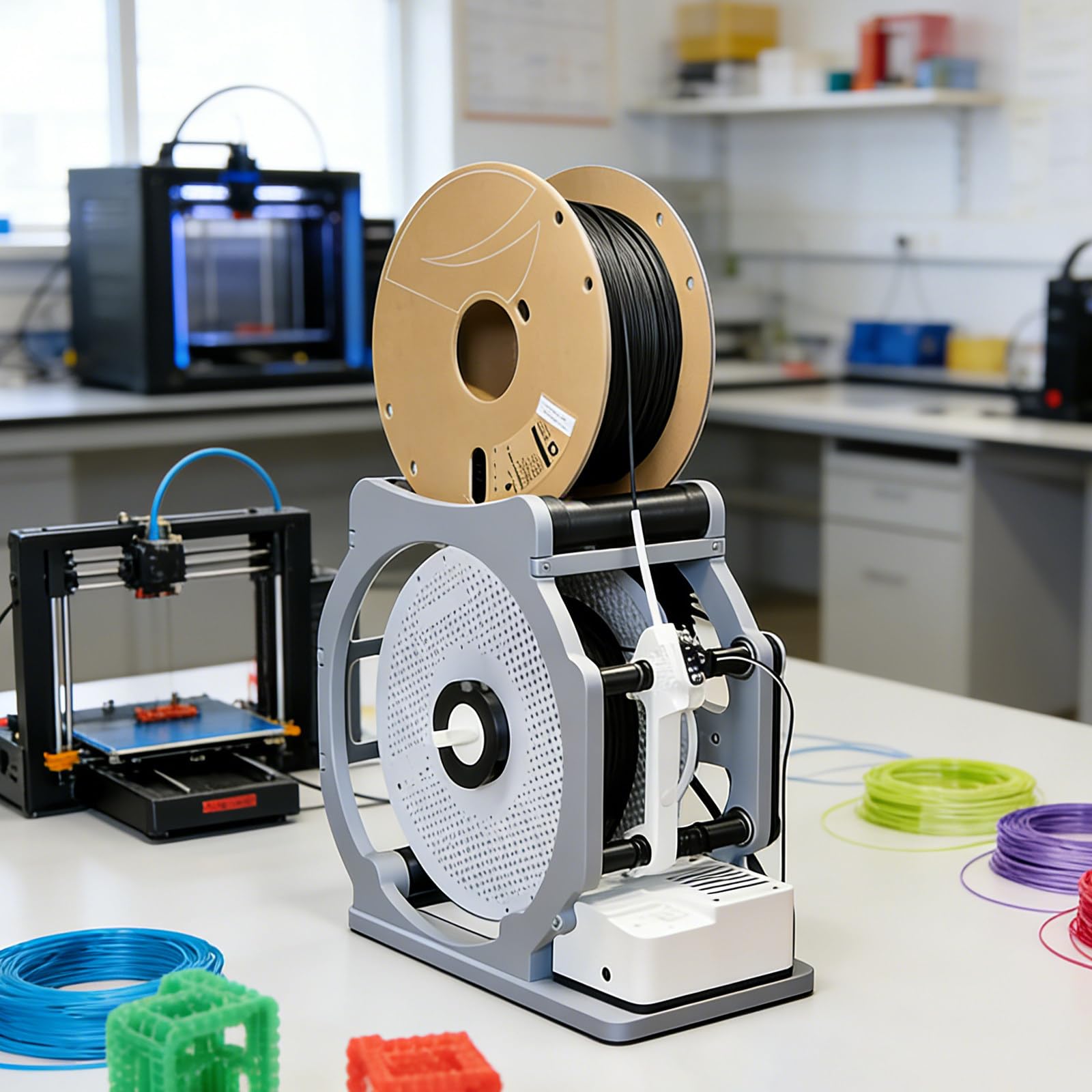 Rebobinador automático de bobinas para impresión 3D y soldadura, el repozador de 1 kg de capacidad se inicia y se detiene automáticamente para un bobinado de alambre limpio y sin enredos