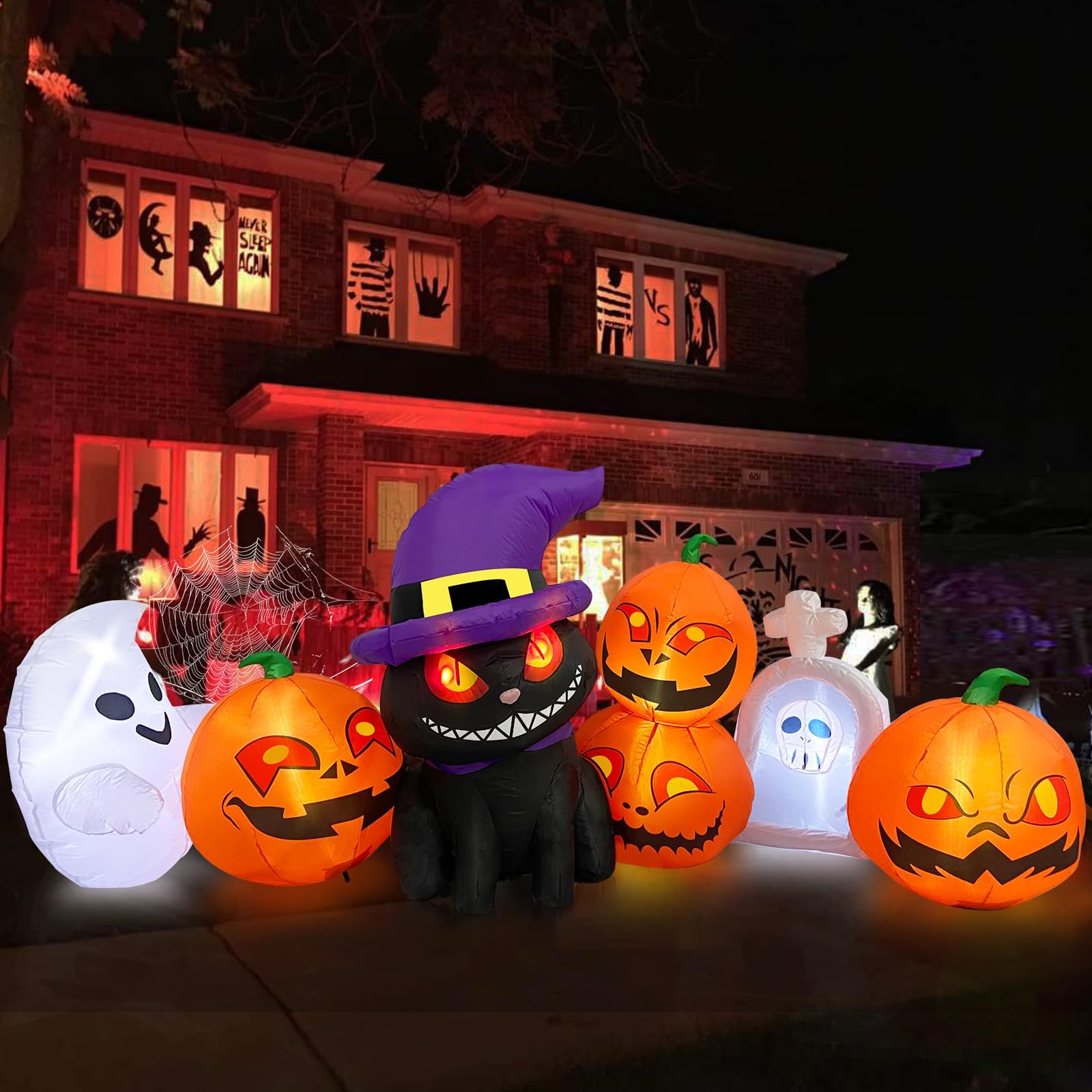MICOCAH Inflatable Turkey Outdoor Decorations with Pilgrim Hat Driving Corn Car,Built-in LEDs Turkey Inflatables for Autumn Holiday