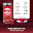 Pure Hibiscus Tea Flowers | 120g | Hibiscus Tea | Naturally Caffeine Free | Supports Blood Pressure, Weight Management & Skin Glow | Brew Hot or Cold | No Additives, No Allergens | Reusable Jar | 200+ Cups | Pack of 2 gallery image