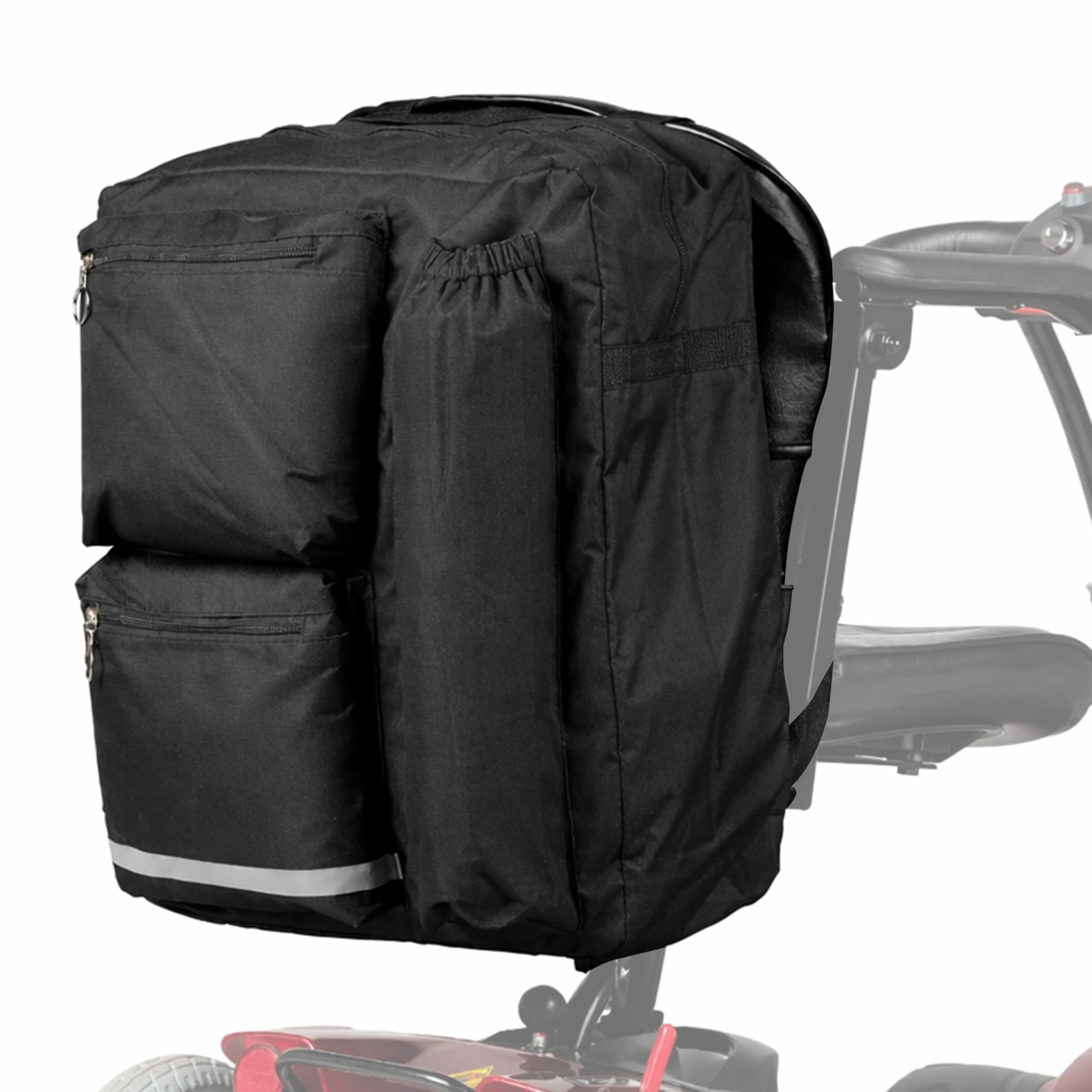 Days Deluxe Scooter Bag, Waterproof, For Electric Scooters, Storage for Crutches and Walking Sticks, Mobility Aids, Made from Waterproof Polyester, Black