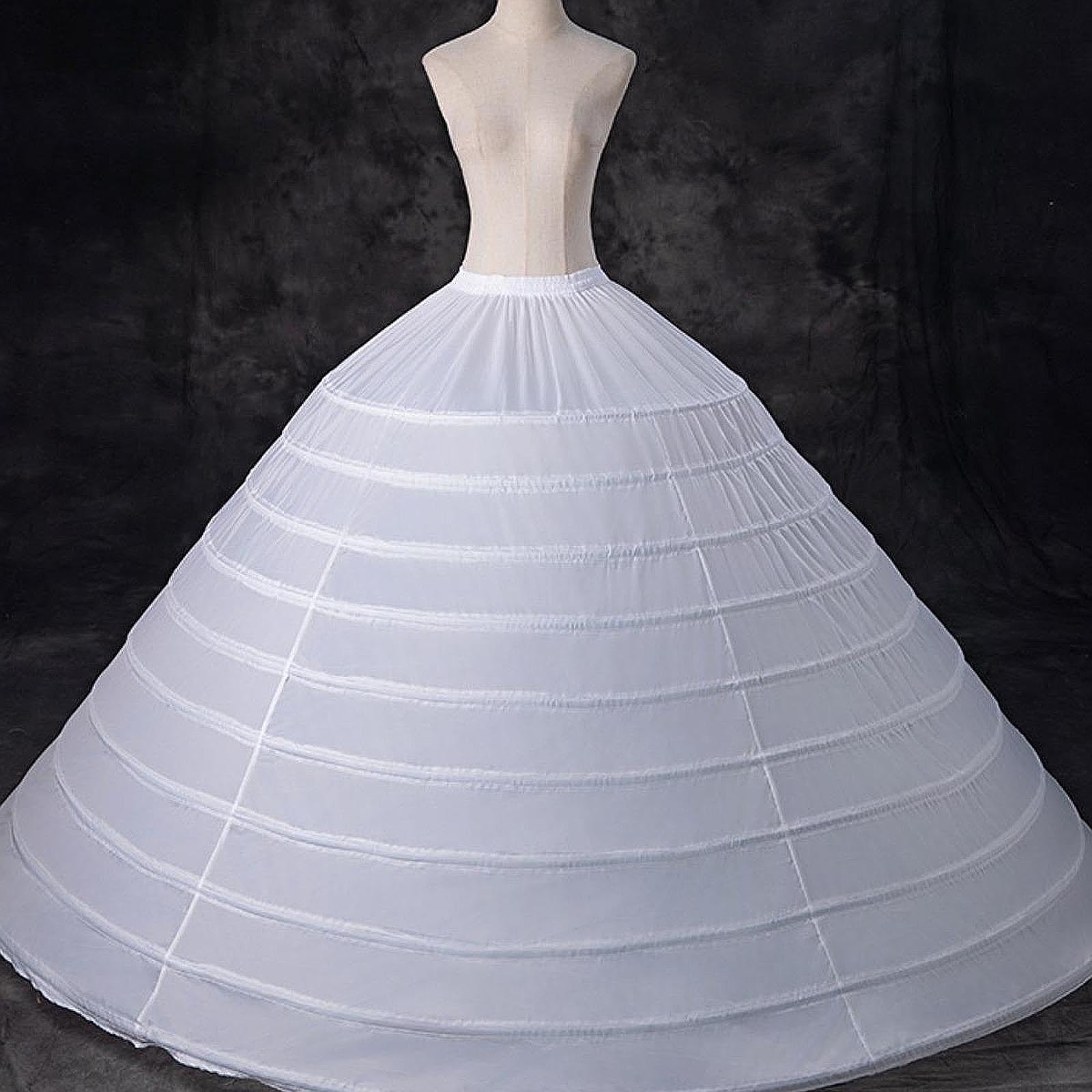 Elegante sottogonna in crinolina da donna con 10 cerchi, offre una | struttura robusta per qualsiasi stile di abito con il comfort. Abito da sposa in crinolina da donna.