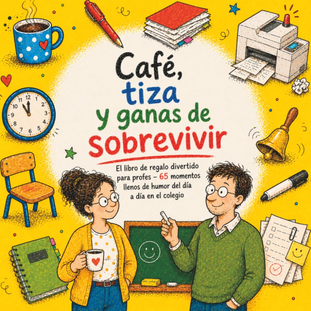 Café, tiza y ganas de sobrevivir: El libro de regalo divertido para profes – 65 momentos llenos de humor del día a día en el colegio: Regalo perfecto ... al final del curso, cumpleaños o Navidad