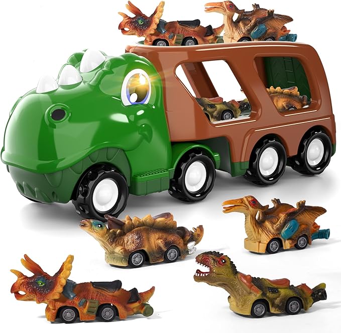 Dinosaur Trucks Toys for Kids 35, 5 in 1 Dinosaur Truck Car Toys for 1