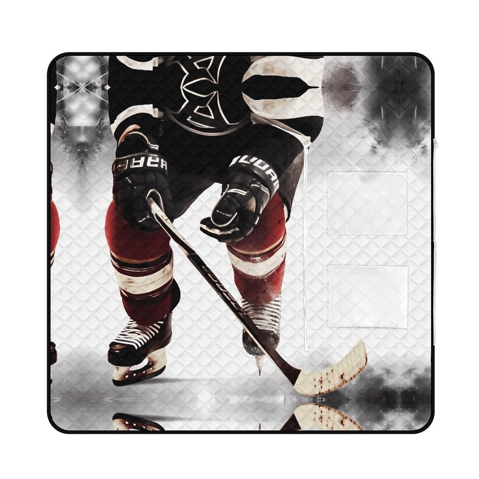 Tapis de pique-nique hockey sur glace et couverture de plage pliable pour l'extérieur