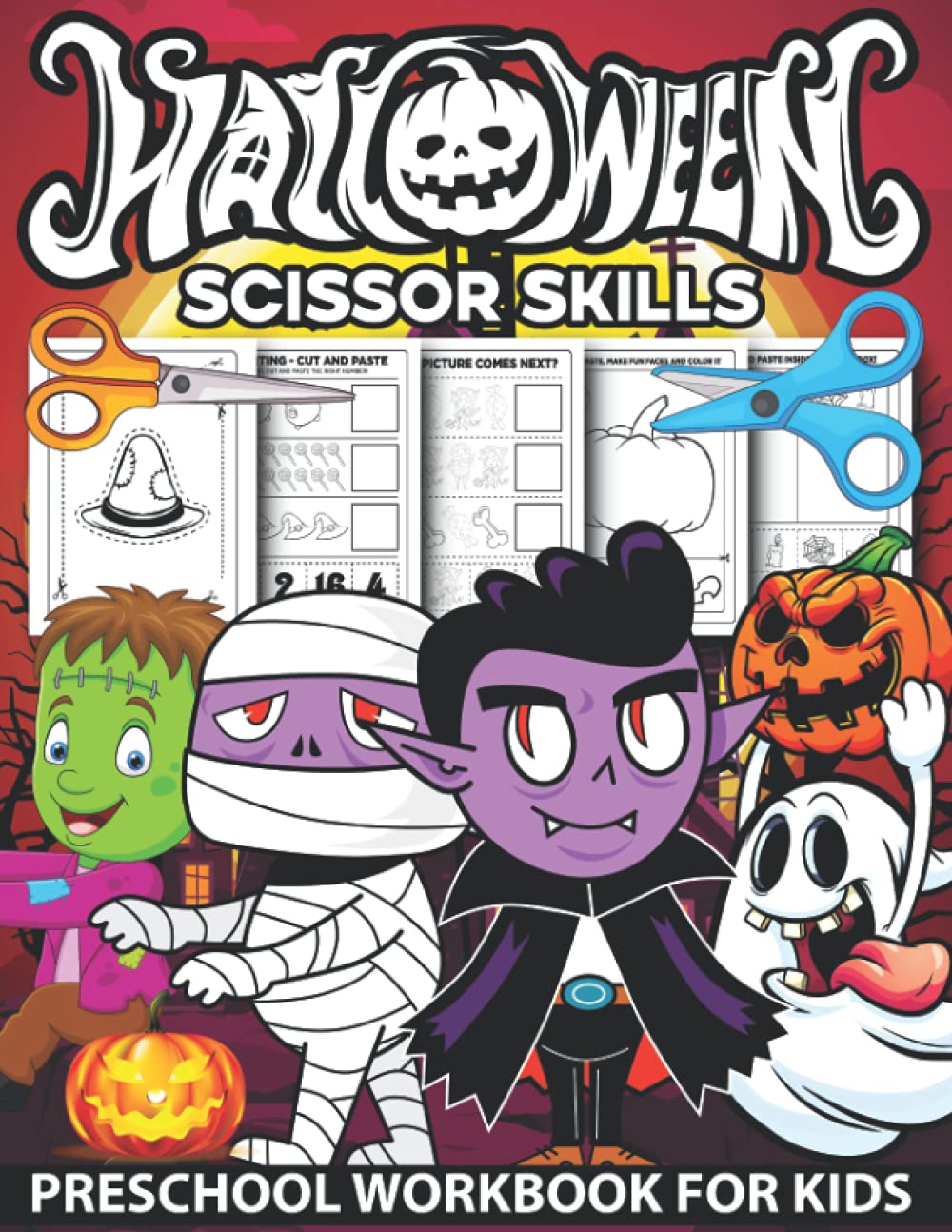 Buy Halloween Scissor Skills Preschool Workbook for Kids: A Fun ...