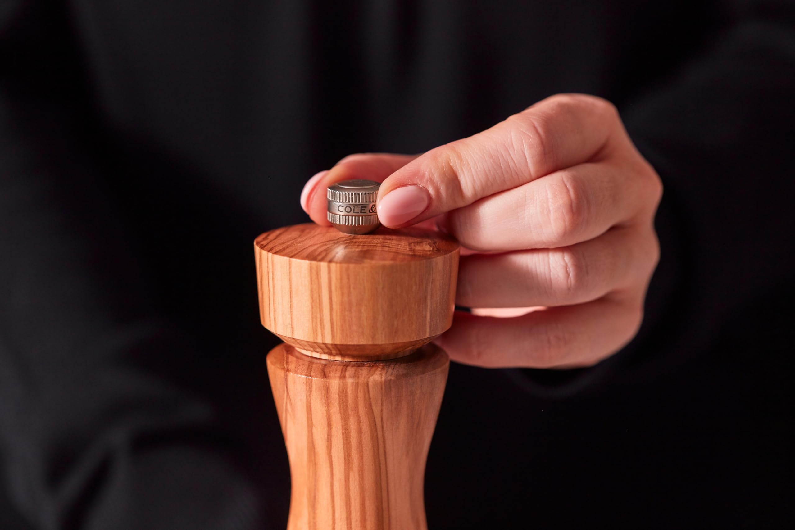 Cole & Mason Portabello - Set macina sale e pepe in legno di ulivo italiano