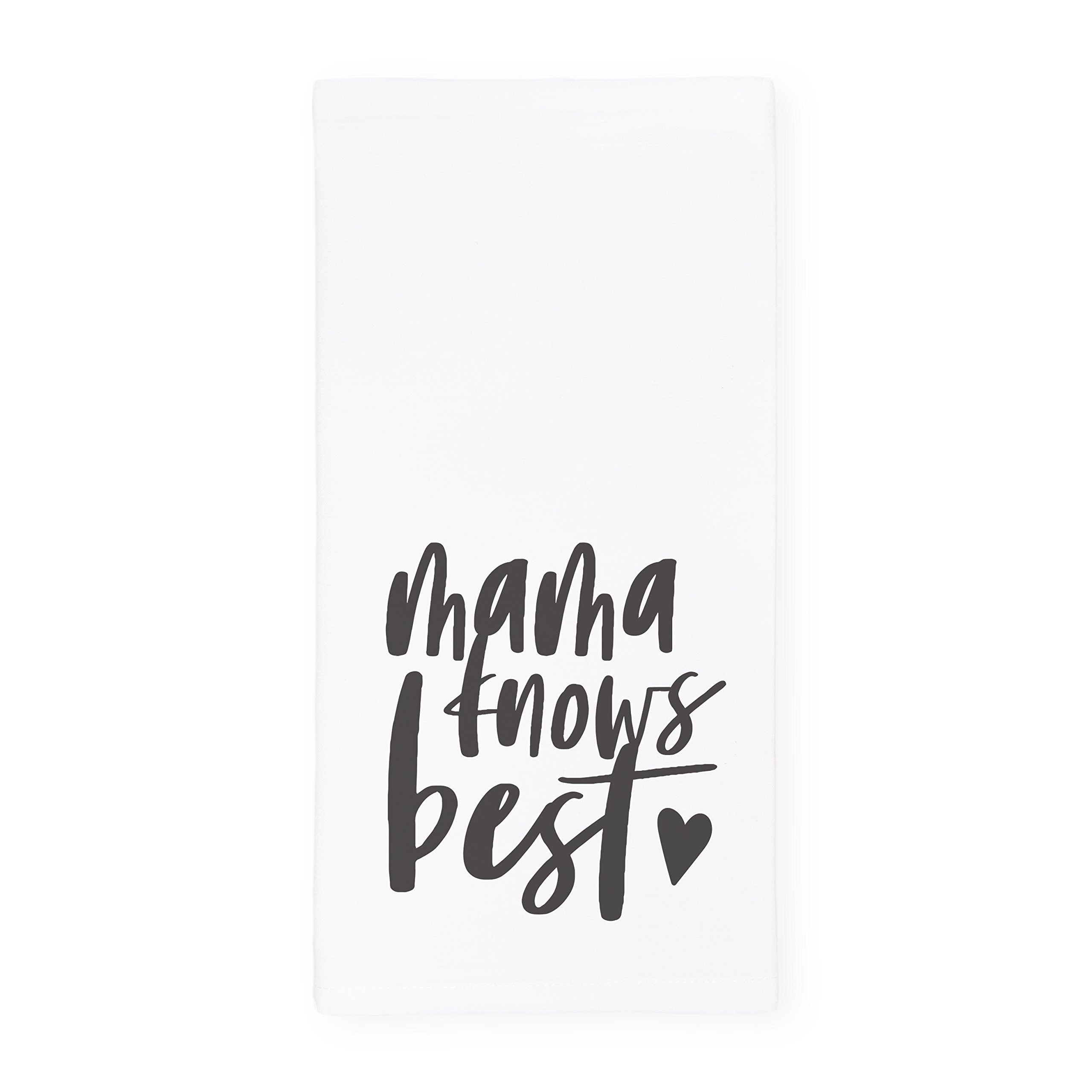 Mama Knows Best Soft and Absorbent Kitchen Tea Towel, Flour Sack Towel and Dish Cloth, for Her