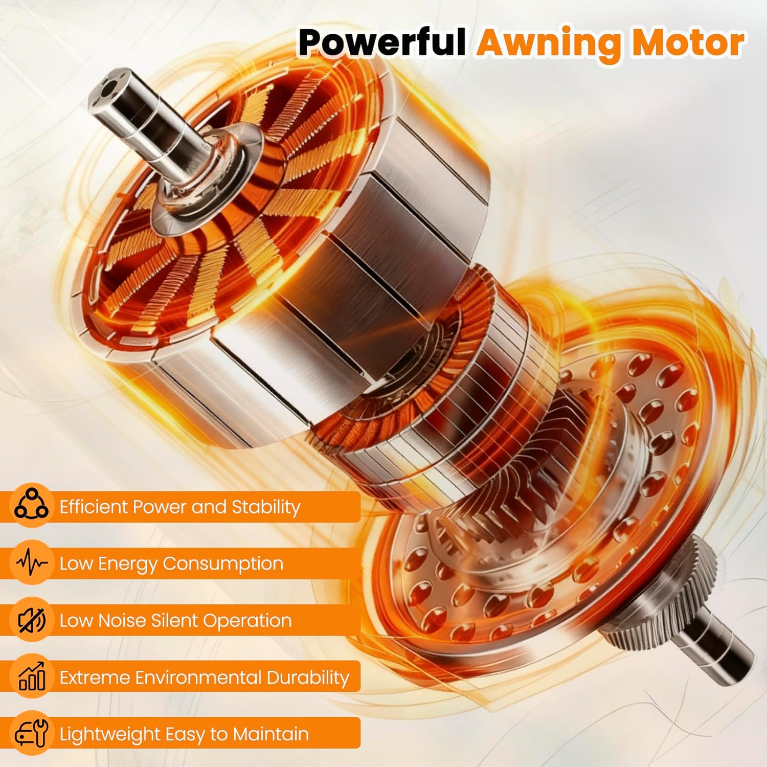 3317084.000U RV Awning Motor Drive Repair Kit Assembly Compatible with Dometic 9200 Series Awnings Camper Motor,Replace 3316605.001,3316605.017,8962001.400U,8962003.400U