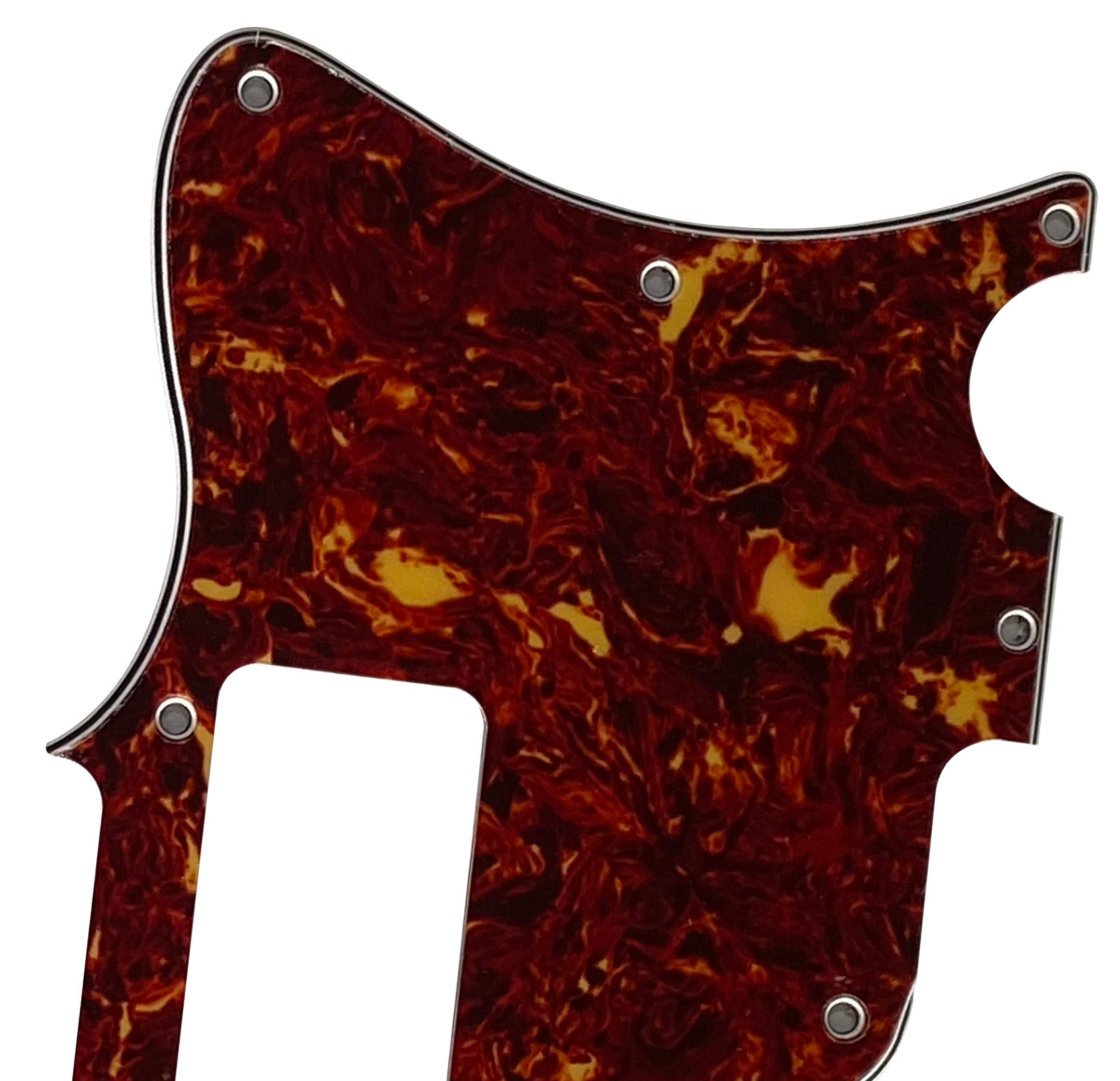 Custom Guitar Pickguard For Merle Haggard f hole Thinline P90 (4 Ply Red Tortoise)
