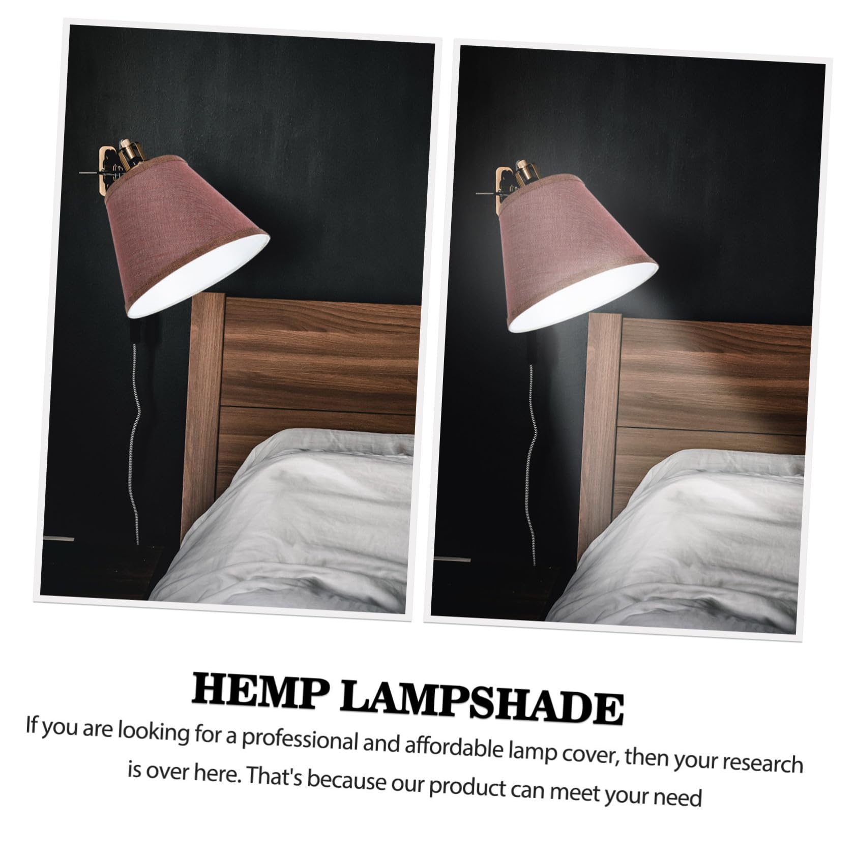 Pantalla de Lámpara de Pared de Tela y Metal Base E27 para Decoración Elegante en Hoteles y Hogares, Accesorio Decorativo Funcional