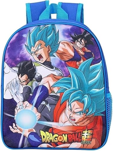 Anw Performance Kids Character Standard Backpack – Lightweight School Bag for Boys & Girls, Durable Polyester, Practical Compartments, Adjustable Shoulder Straps (Standard Dragonball)