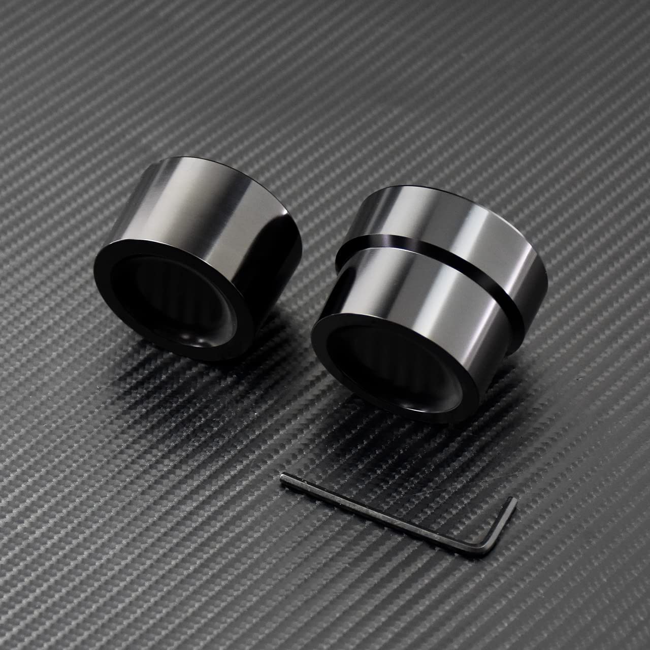 Coperchi per dado dell'asse anteriore e posteriore per moto, compatibili con Harley Dyna 2008-2017, Softail 2008-2023, nero, 4 pezzi