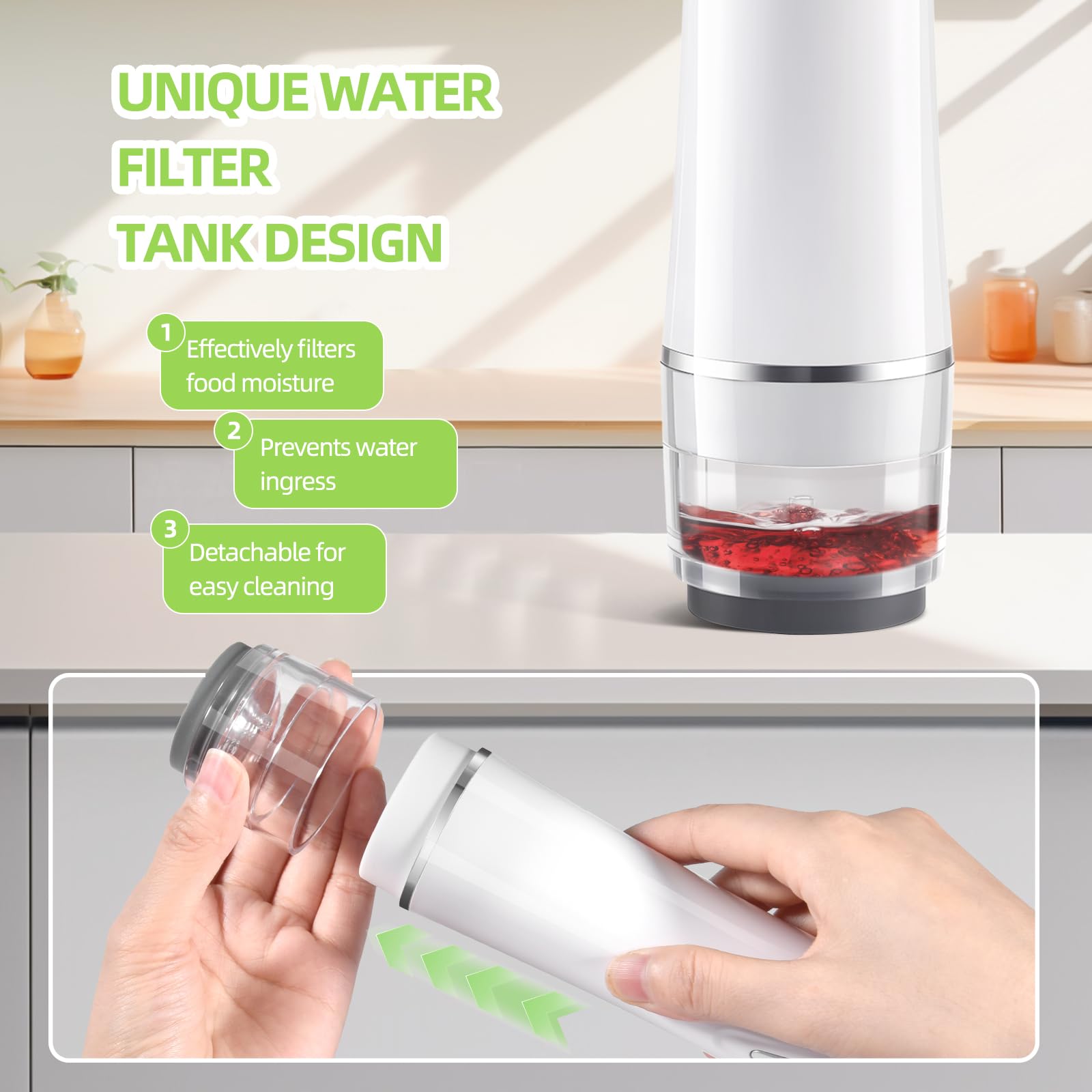 Sellador al vacío para alimentos (máquina selladora al vacío + 30 bolsas de vacío reutilizables) potente máquina selladora al vacío de mano, sella ahorrador de comidas, sellador de alimentos portátil