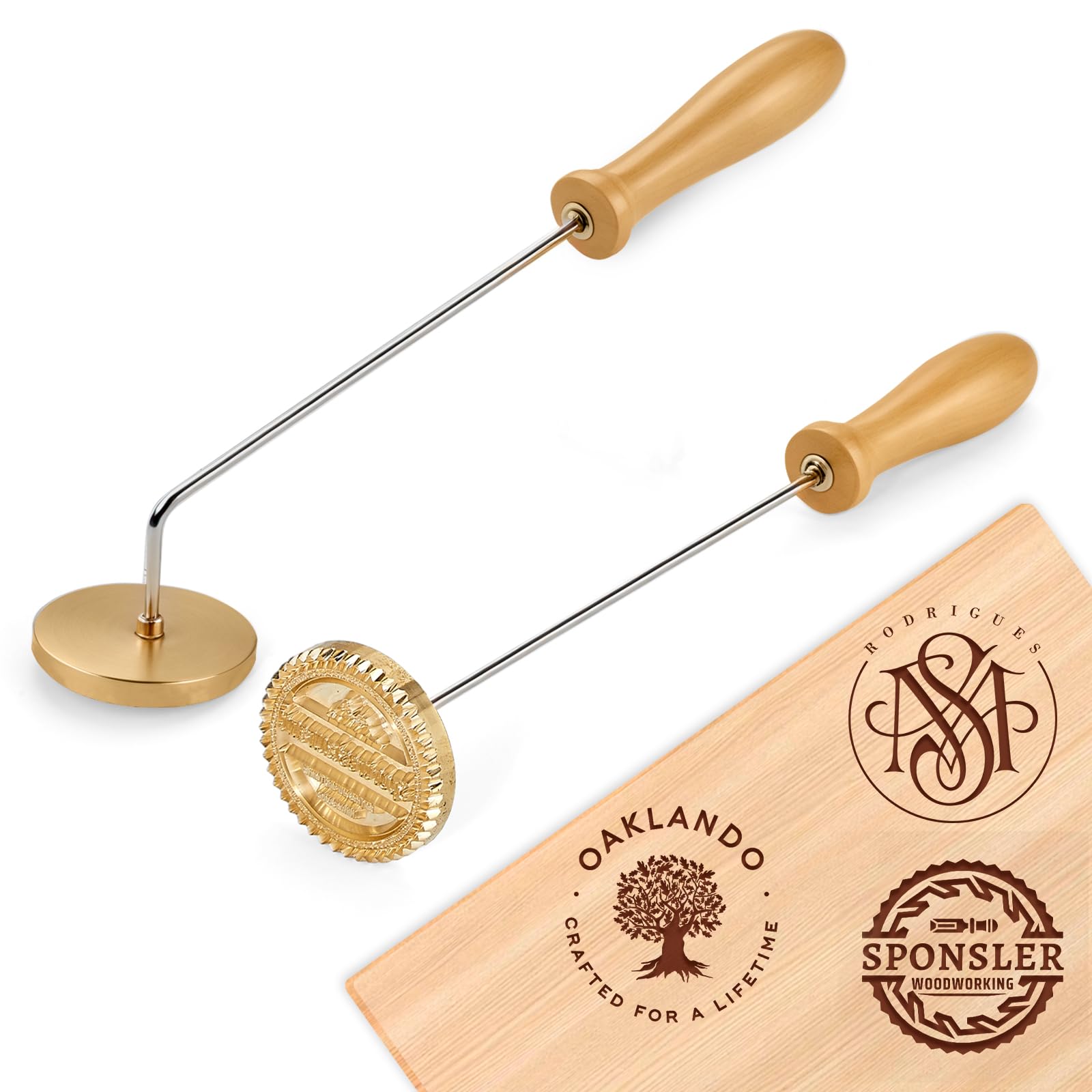 ROSEEKA Custom Branding Iron for Wood - Wood Branding Iron Personalized Stamp for Woodworking BBQ and Crafts Create Unique Designs or Text on Wooden