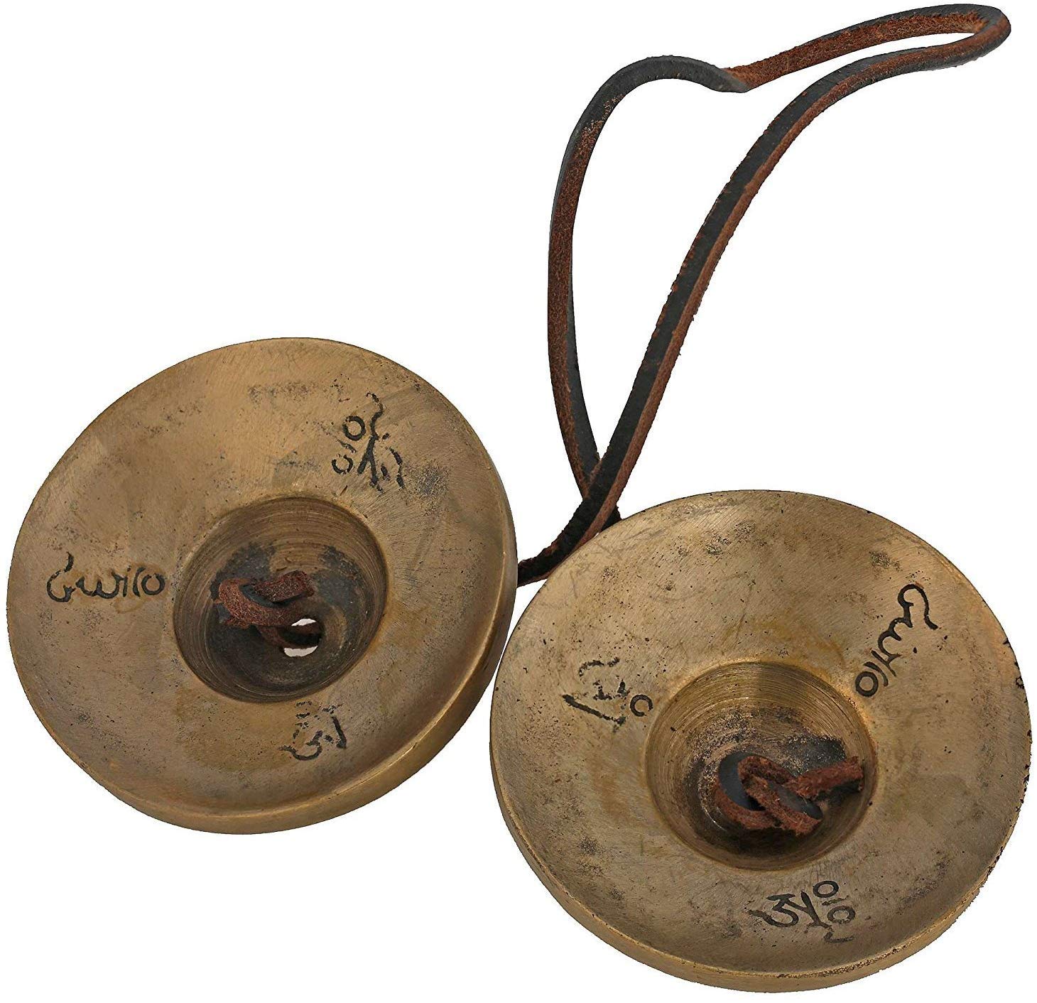 Cymbales Tibétaines Tingsha En Laiton - Cloches De Méditation - 6,8cm - Pour Yoga, Thérapie Sonore, Décoration - 8