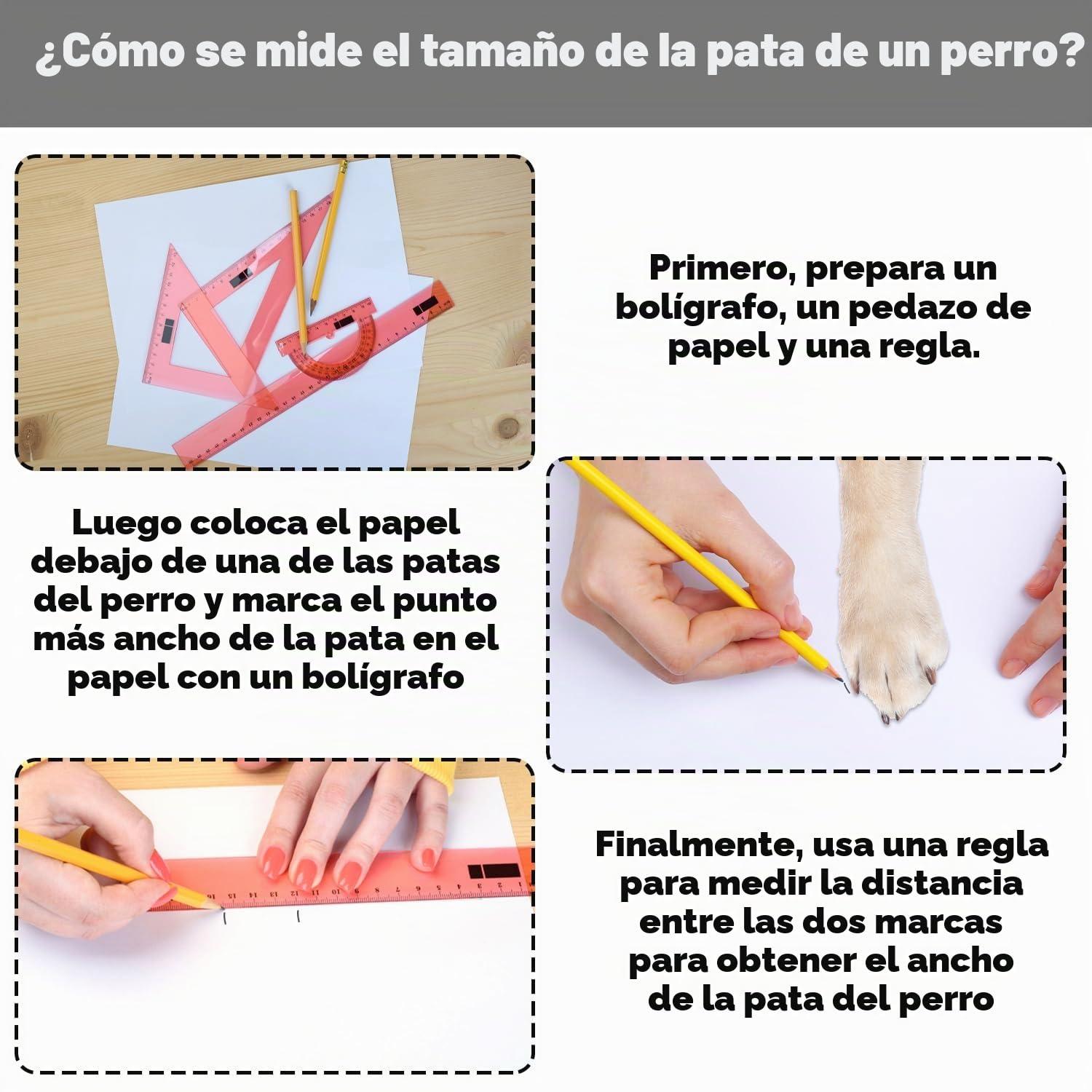 4 Calcetines Perro Antideslizantes | Ajustables Calcetines Perro | Calcetines para Perros heridas | Protector Patas Perro Mayores en Pisos de Madera en Interiores (Negro, M)