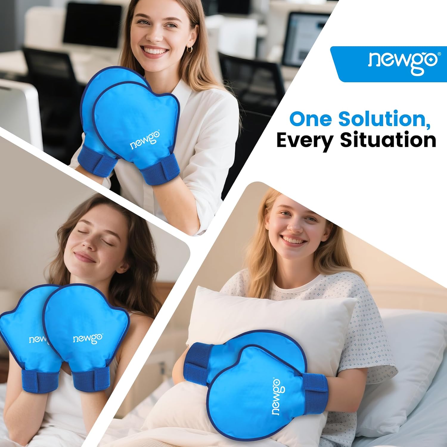 NEWGO Hand Ice Pack Gloves for Pain Relief, FSA Eligible 2 Pack Cold Gloves for Chemotherapy Neuropathy, Ice Glove for Hands Finger Injuries, Arthritis, Working Hands (Internal Length 8.7 Inches) - Image 6
