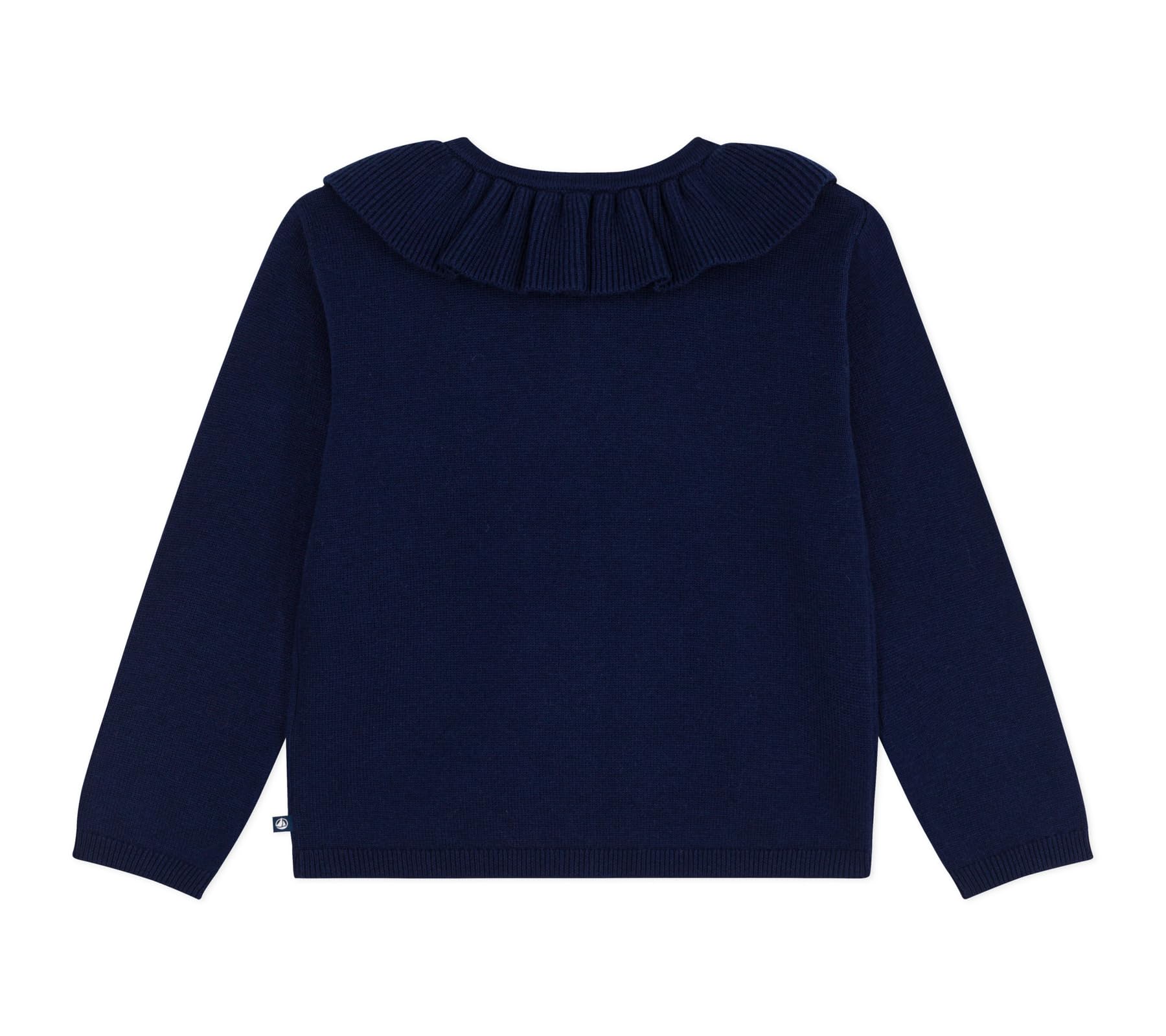 Petit Bateau Kardigan dziecięcy z wełny i bawełny jednokolorowej
