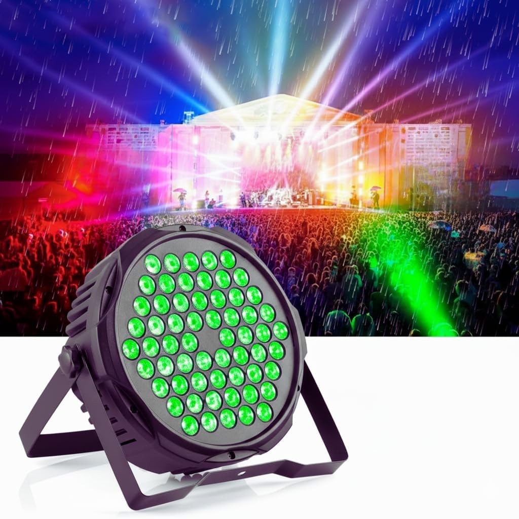 60LED PAR DJ Lights 7-Channel Jump Change Mode | Ideal for Wedding Parties | Events | DJ Stage | 22 Cm Dia | DJ Light | Home DJ Lights | Stage DJ Lighting | (60LED-DJ-Light)-picture-26
