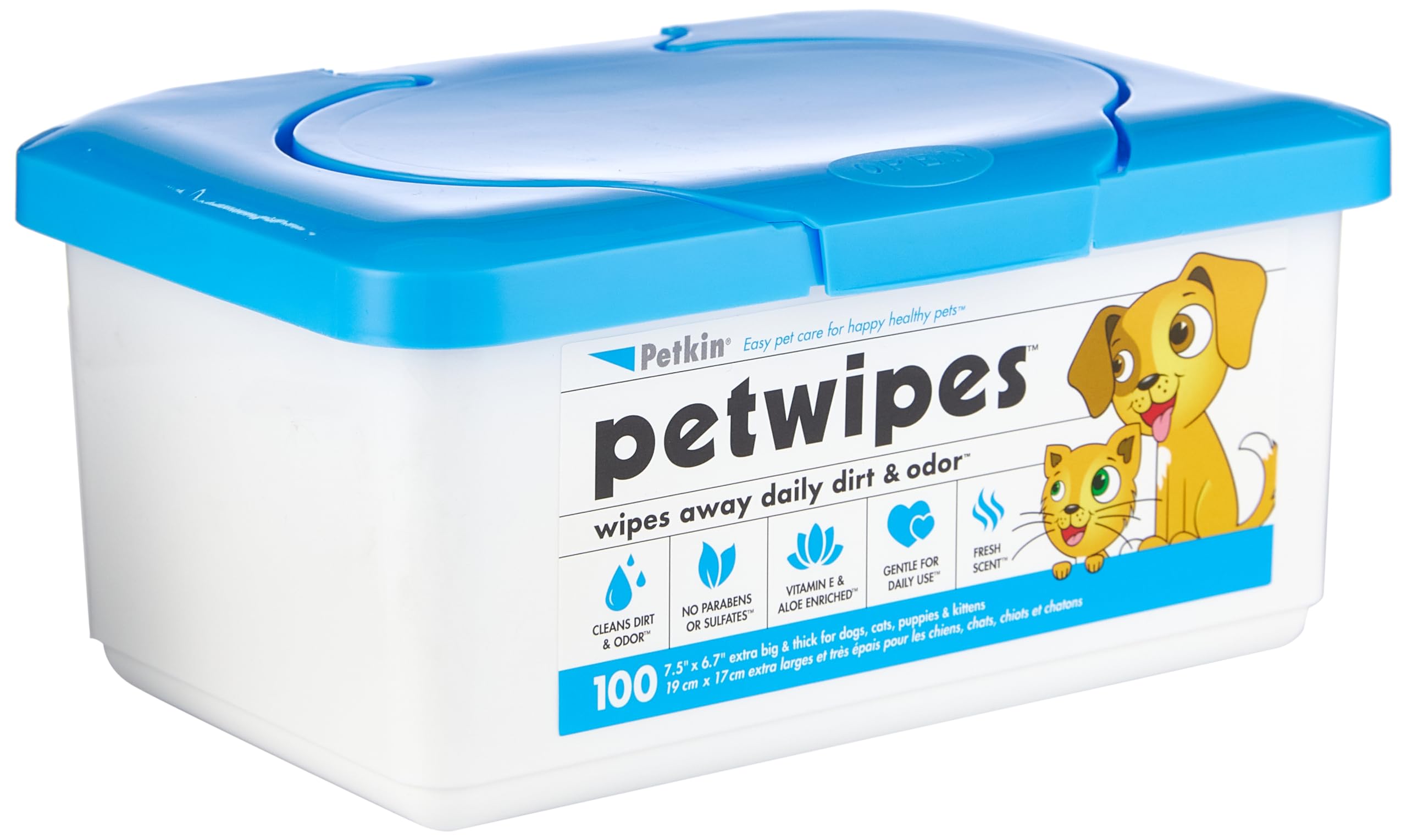 Petkin Pet Wipes 100 Pieces