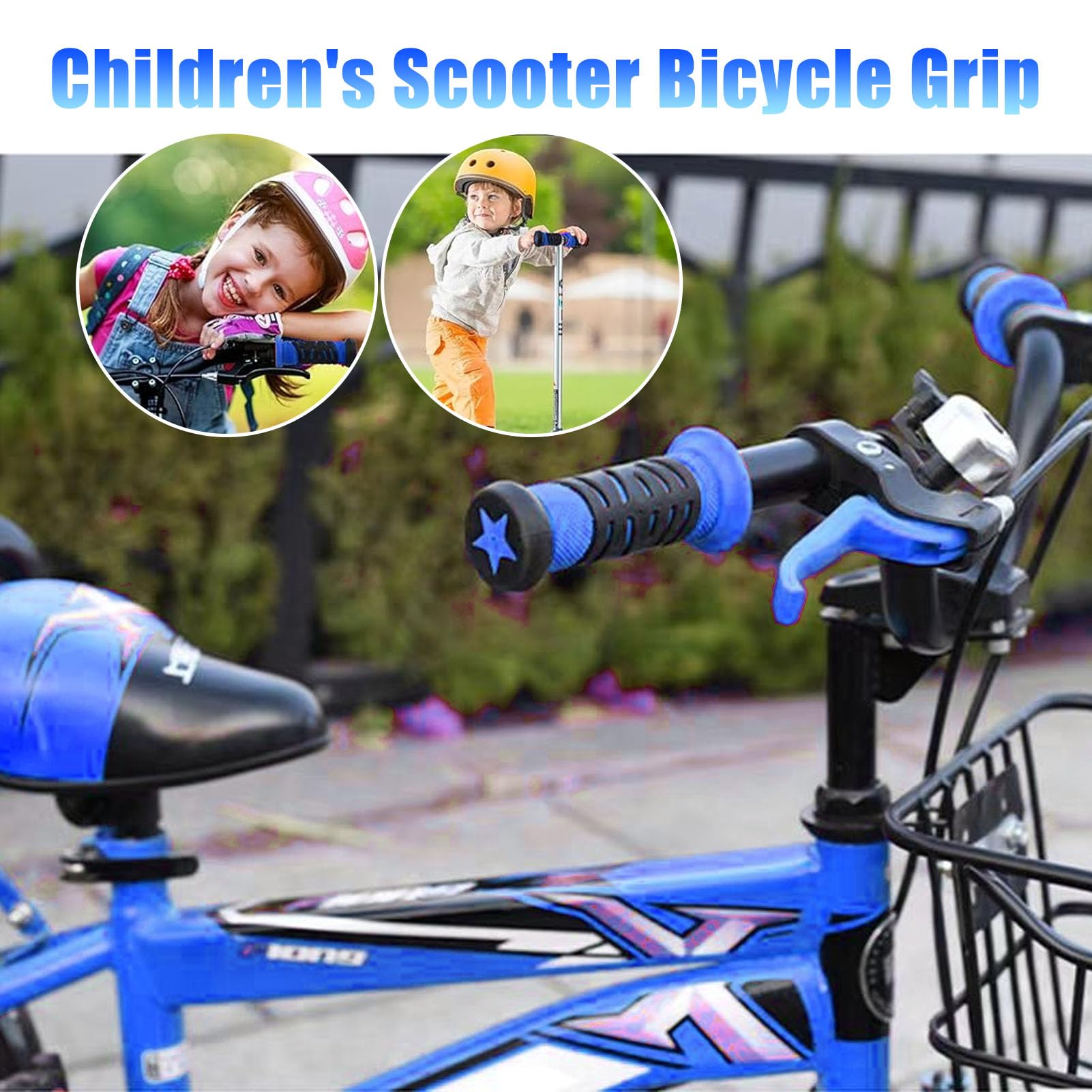 Poignées De Guidon Vélo Enfant - Caoutchouc Souple Antidérapant Pour Tricycle, Scooter, VTT - Lot De 2