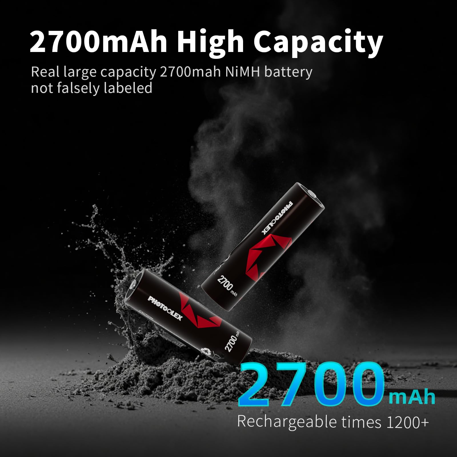 Akumulatory AA z ładowarką hybrydową, 3000 mWh litowe 1,5 V baterie AA 4 sztuki i 2700 mAh NiMH 1,2 V AA 4 sztuki, zintegrowane pudełko do przechowywania akumulatorów NiMH aA i litu Aa
