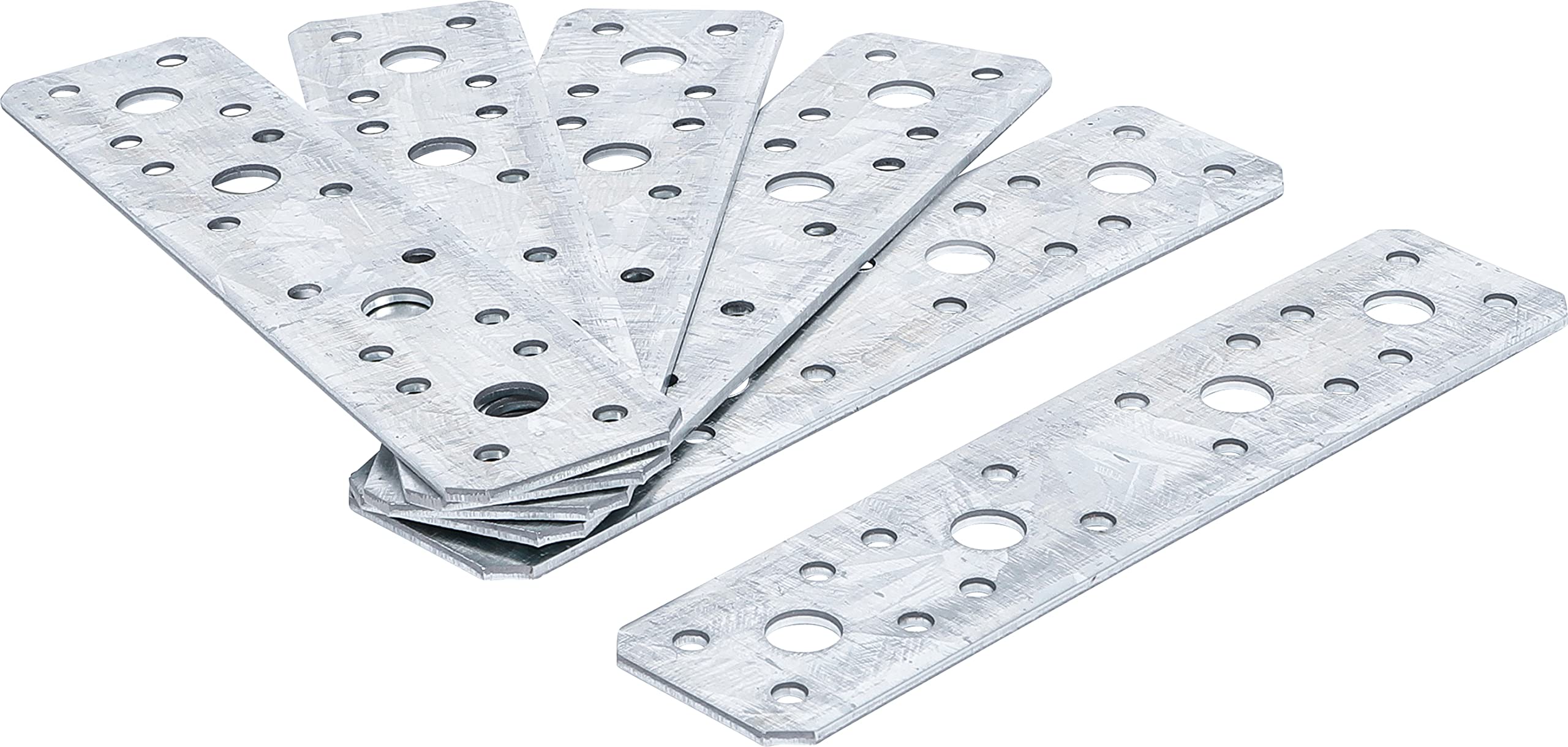 BGS Diy 80795 | Flat Steel Connector Set | 200 x 60 x 2 mm | 4 pcs.