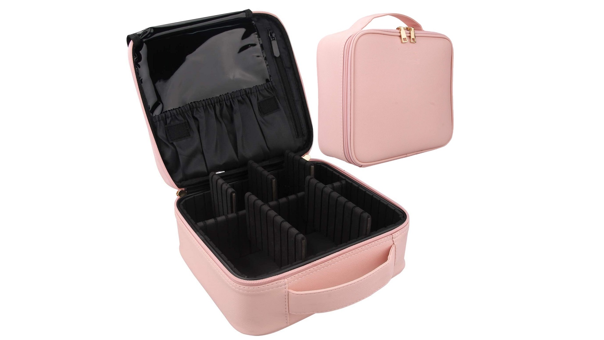 LACOPINE Nylon Makeup Organizer Cosmetic Artist Storage Case