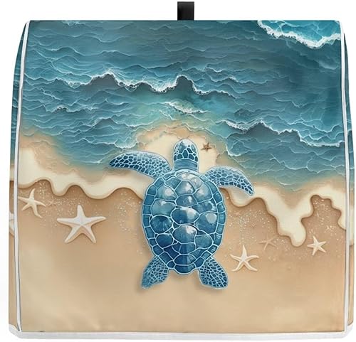 Miniatura 3 de Talayituse Beach Turtle Starfish Print Stand Mixer Cover for 4.5-5 Quarts Kitchen Aid, Washable Mixer Dust Cover with Handle and Pocket Kitchen