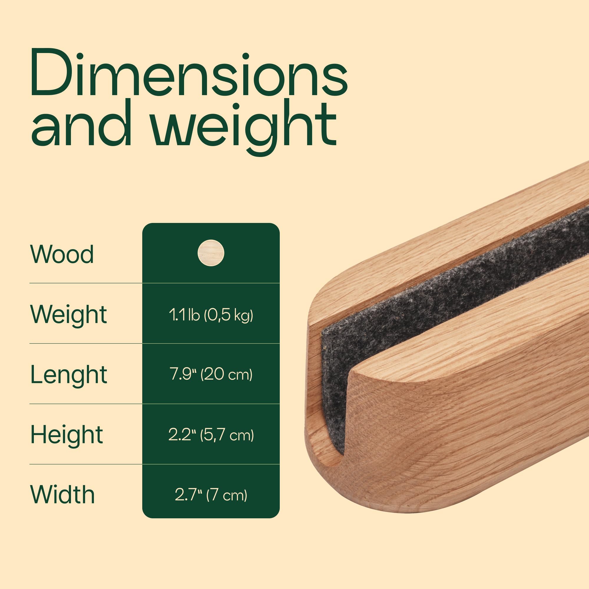 Laptop-Ständer, vertikaler Laptop-Halter für den Schreibtisch, alle MacBooks, vertikale Ständer, bis zu 1,8 cm dick, handgefertigter MacBook-Halter aus Naturholz (einzelne Eiche)