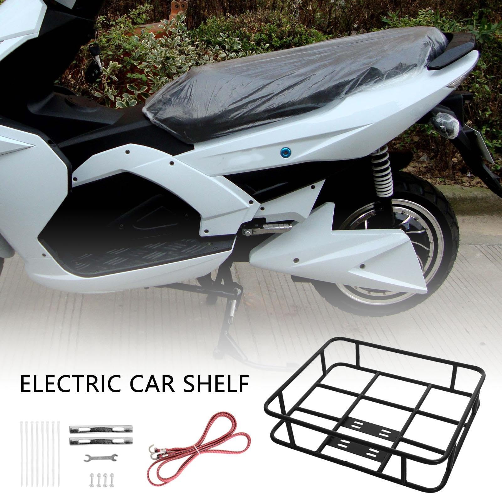 Porte-vélos - Support arrière réglable en métal, cadre de support robuste, finition enduite antirouille, conception d'installation rapide | Support de panier de vélo pour vélos électriques, vélos et