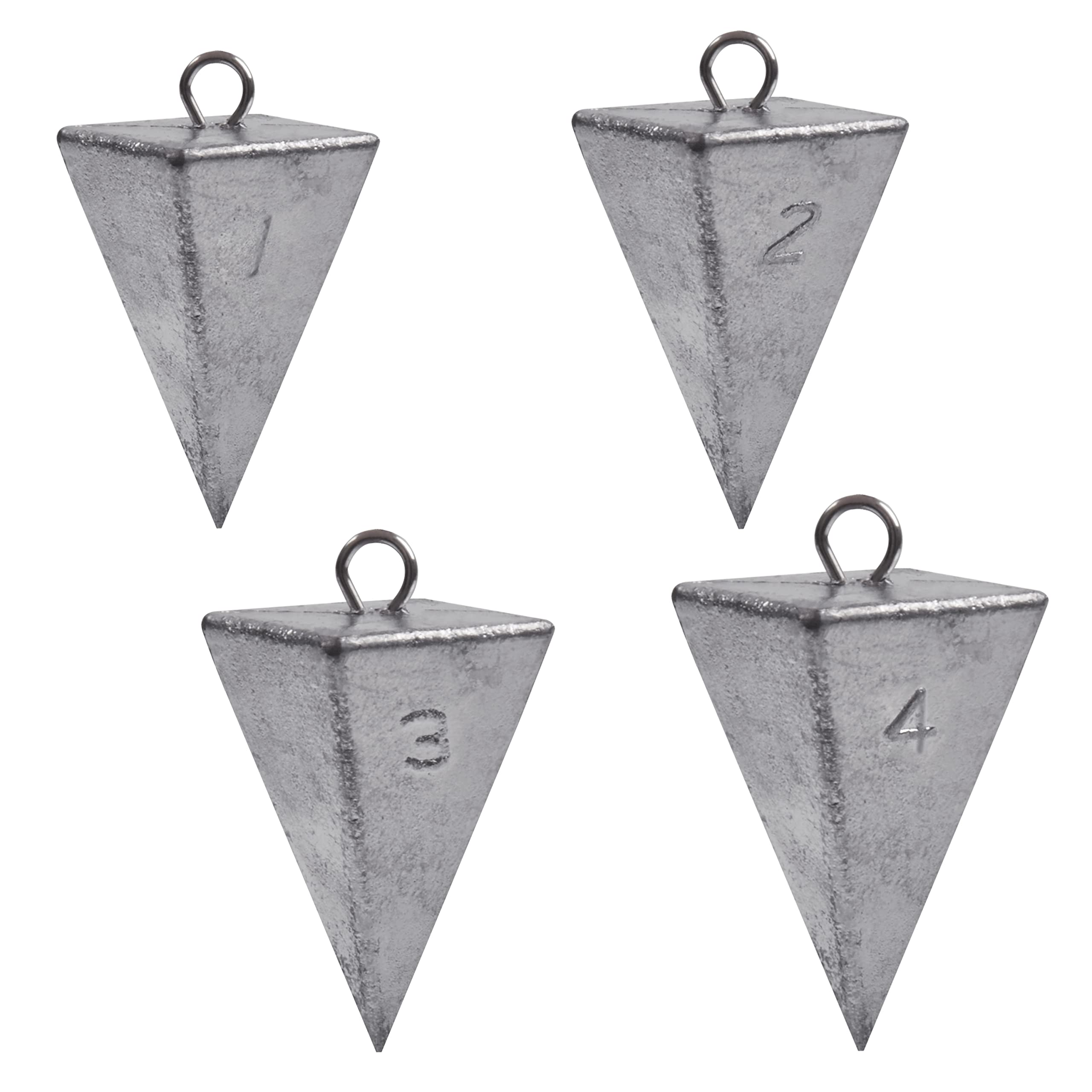 Pyramid Sinkers Fishing Weights, Bullet Fishing Weights Sinkers Tangle Free Fishing Weights for Saltwater Surf Fishing Gear Tackle 1oz 2oz 3oz 4oz 5oz 6oz 8oz