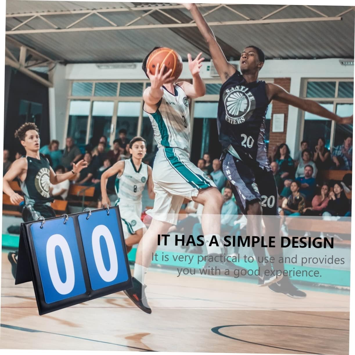 2 Basketball Scoreboard Flip Feature Portable Match Score Counter for Sports Sturdy Design for Easy Viewing