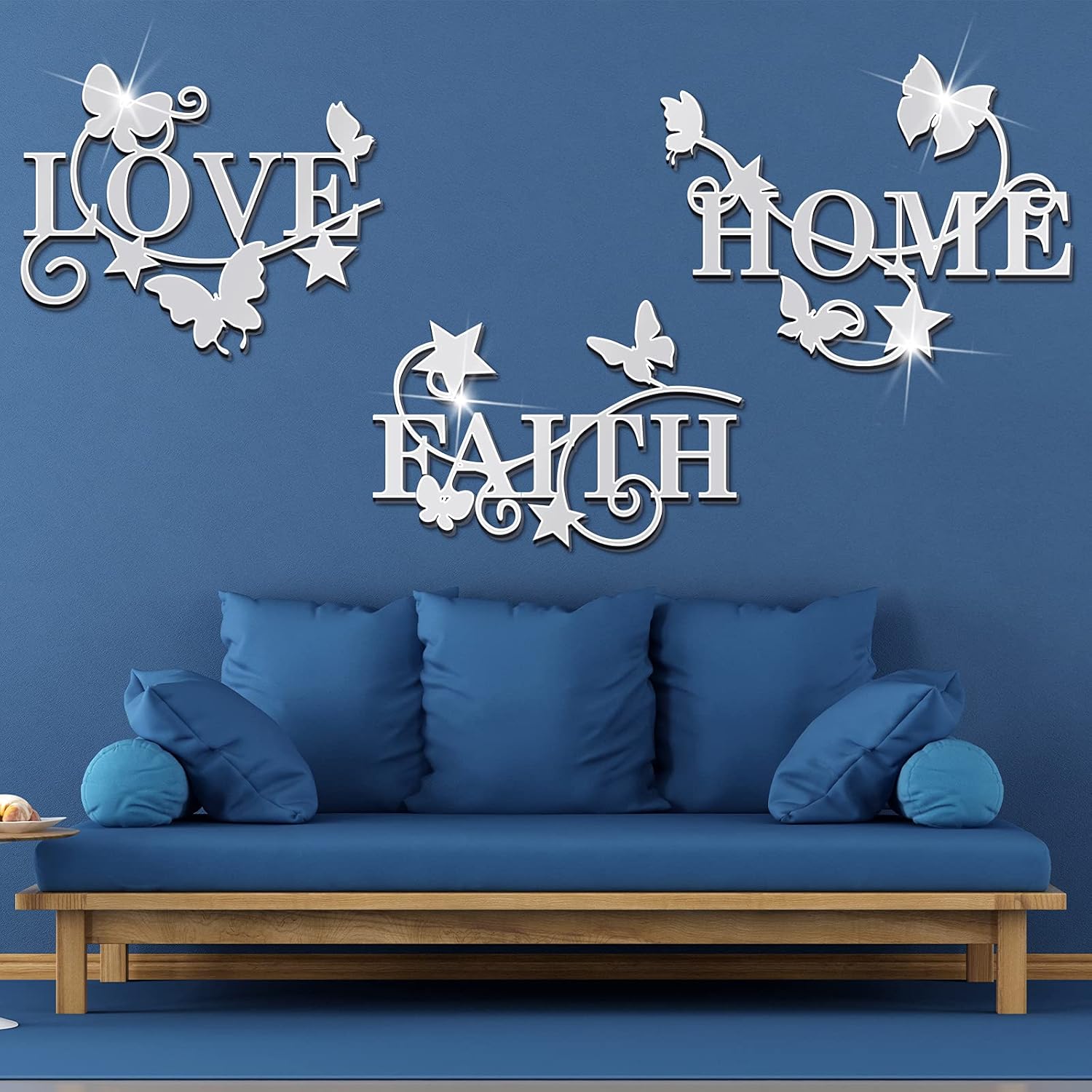 Acrylic Wall Decor Stickers Home Love And Faith 3D Wall