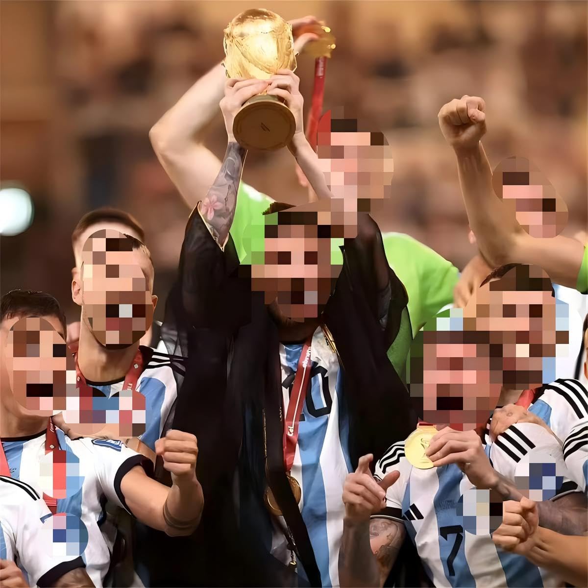 World Cup Trophy Replica 2022 World Cup Replica Resin Soccer Collectibles Sports Fan Trophy Gold Football Fan Souvenir Football Championship Award Bedroom Office Desktop Decor (5.1 IN-13 CM) — view 4