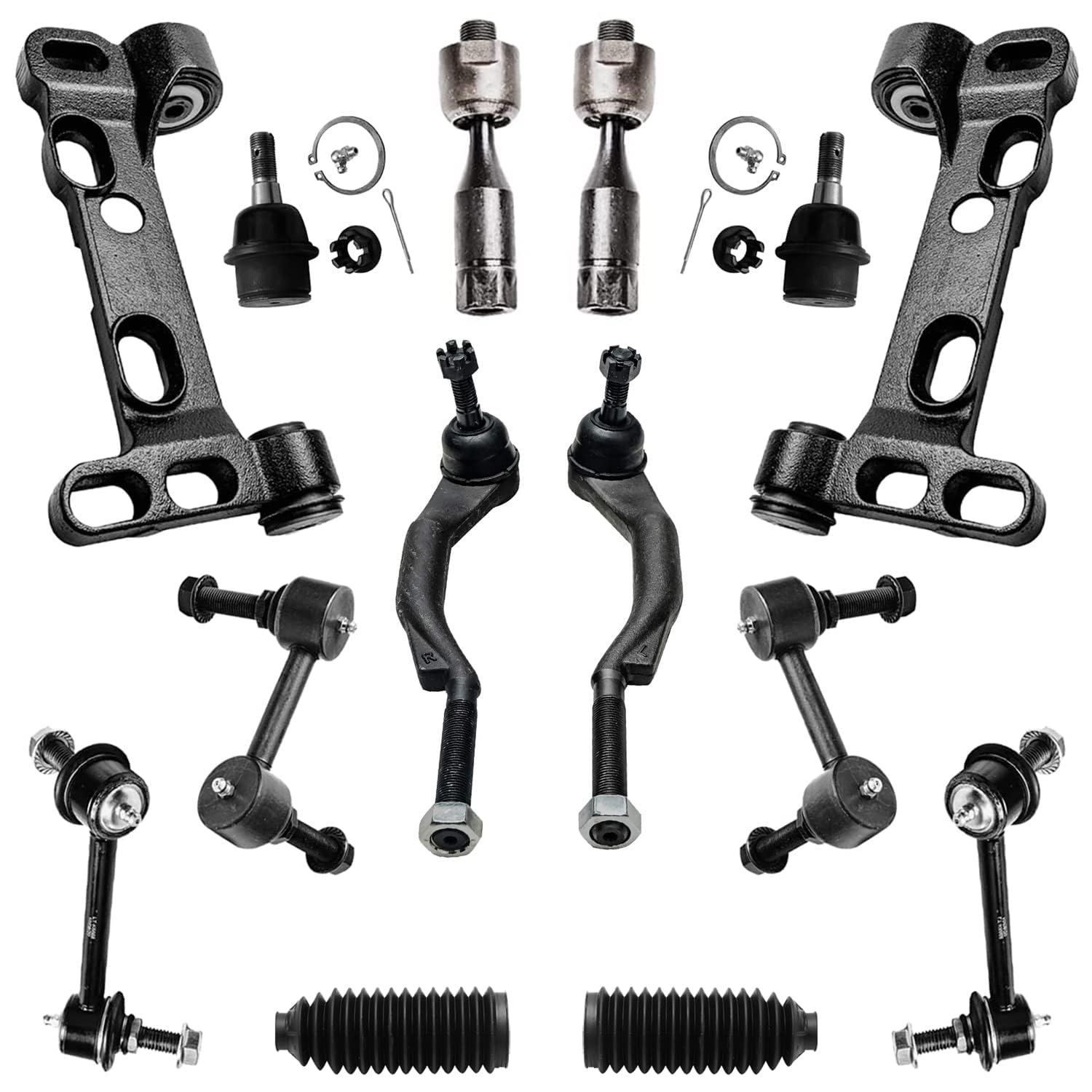 Detroit Axle - 14pc Suspension Kit for 2002 2003 Trailblazer EXT Envoy XL