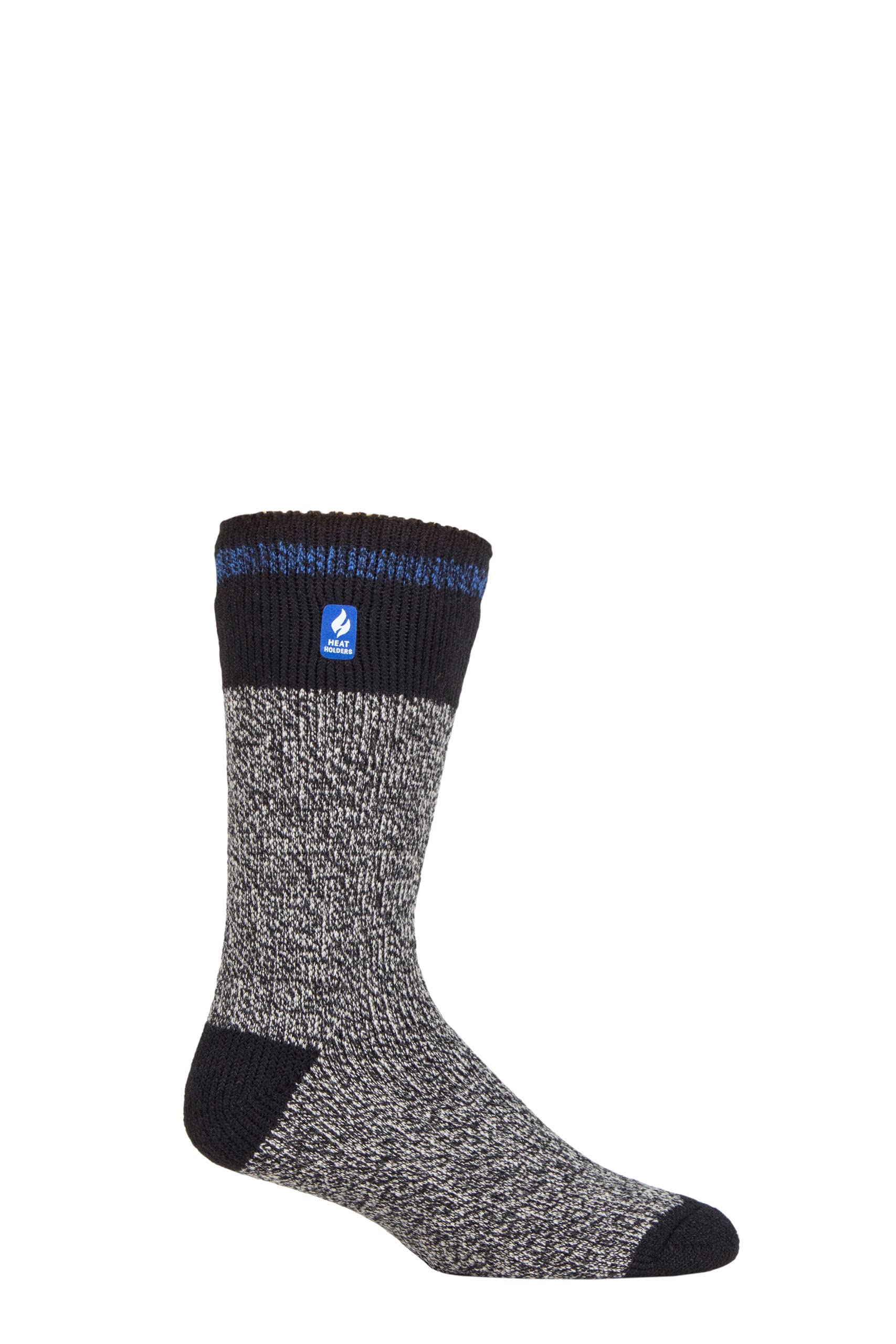 Mens Original Porto Rugged Block Stripe Socks - Black & Blue