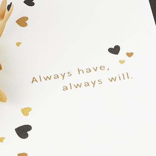 Miniatura 4 de Hallmark Signature Paper Wonder - Tarjeta romántica de amor (You Have My Heart) en negro y dorado