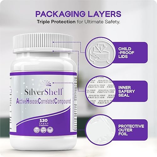 Miniatura 4 de Suplementos compuestos correlacionados con hexosa activa  120 cápsulas veganas, 500 mg  Suplemento orgánico de extracto de hongo shiitake cápsulas