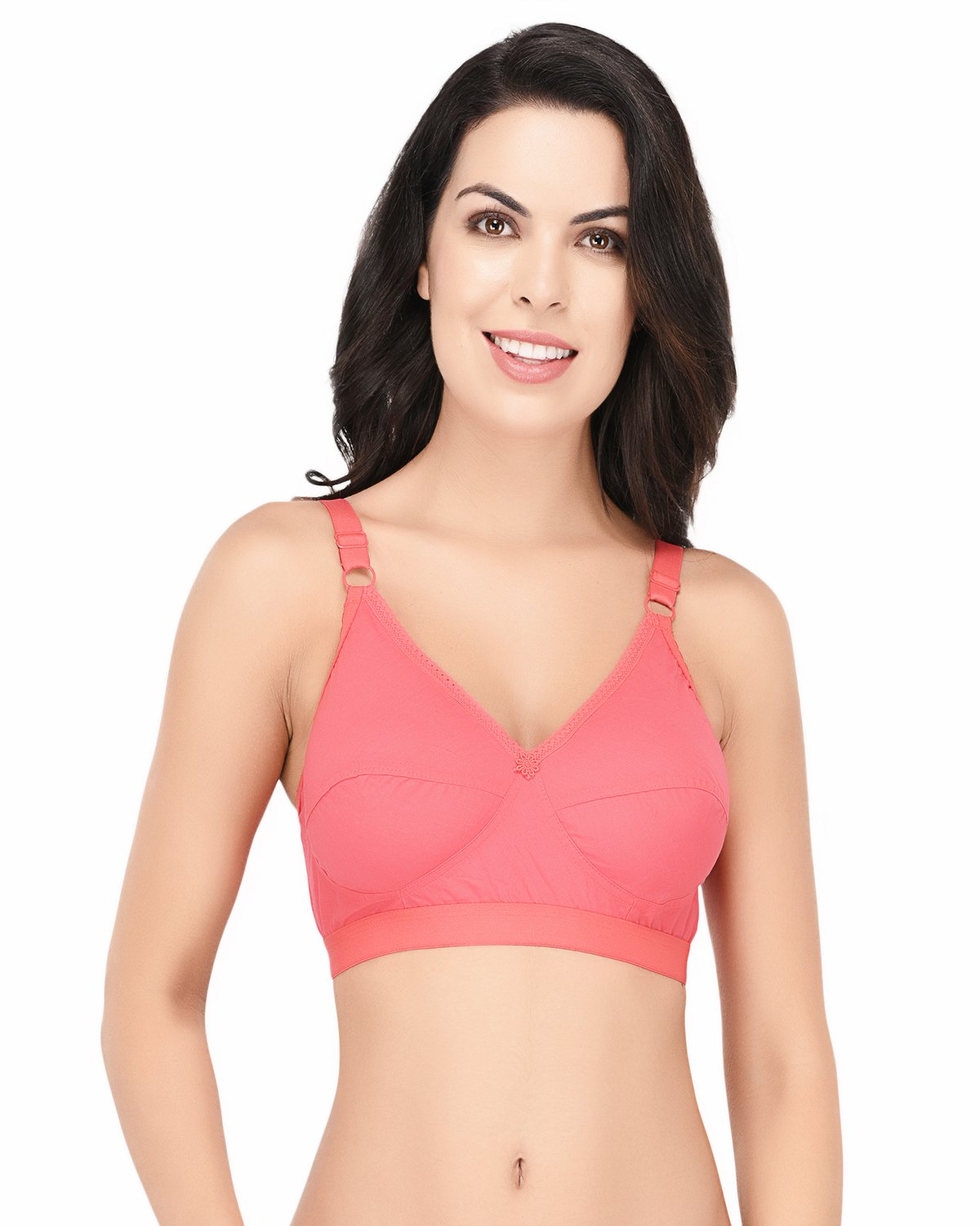 elina Women's Cotton Non Padded Wire Free Full Coverage Bra-picture-10
