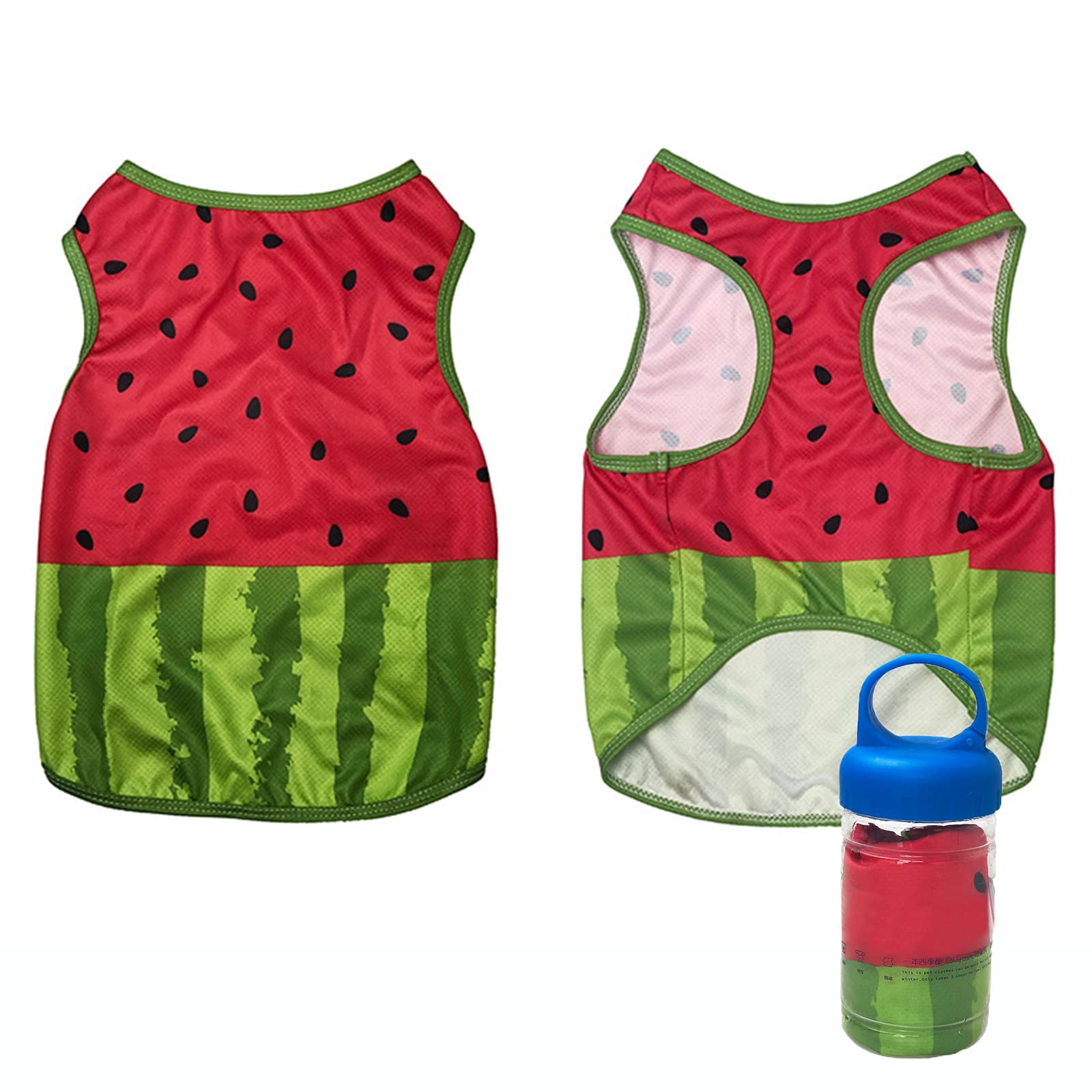 Chaleco de enfriamiento para perros pequeños con estampado de sandía HMJGDHX 8