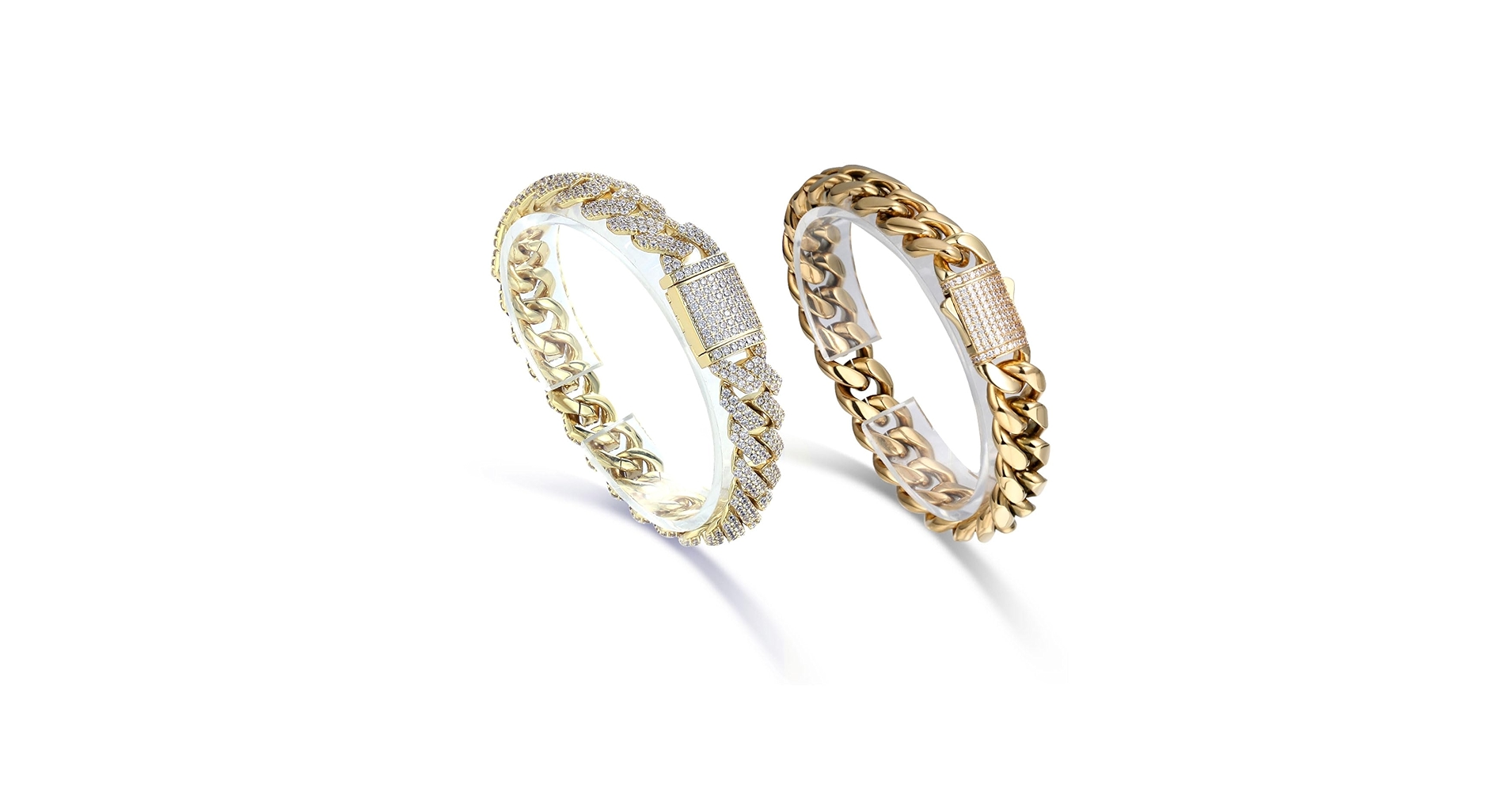 Amazon.com: Luxfine 12mm Miami Cuban Link Bracelet 14K REAL