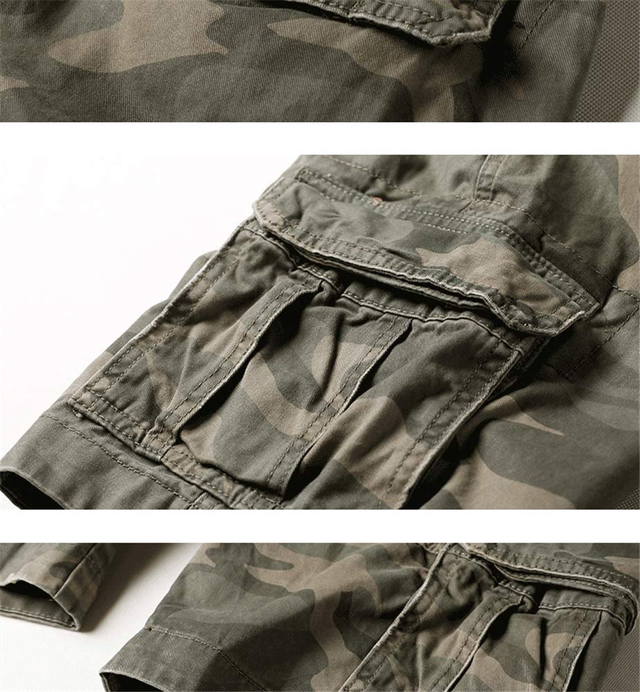 BaronHong Shorts Cargo de Camuflaje para Hombre Shorts de Carga de Camuflaje al Aire Libre con múltiples Bolsillos y algodón