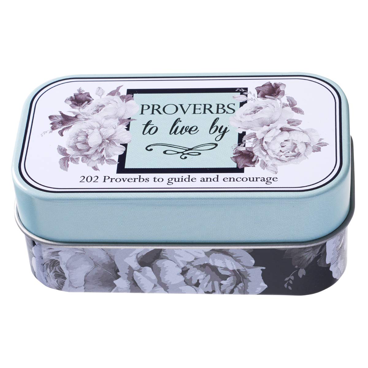 Christian Art Gifts Prayer Devotional Cards - Proverbs to Live By - 202 Scripture Promise To Guide and Encourage for Women, Daily Bible Verse, 101 Double-Sided Cards in Sturdy Storage Gift Tin, Floral