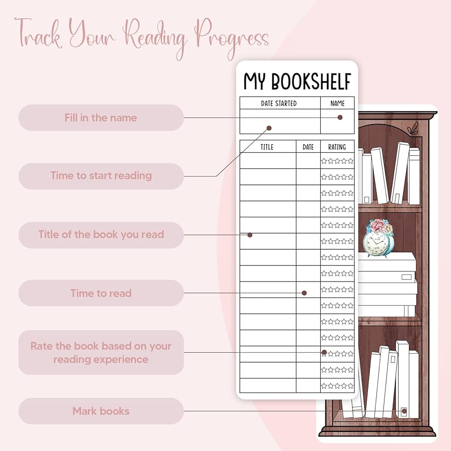 Amazon.com: 100 Pieces Reading List Bookmarks Book Tracker Bookmarks Bookshelf Design Library Card Bookmark Reading Log Bookmark Double-Sided Reading Page Markers for Book Lovers Women Students School Supplies : Office Products amazon-com-100-pieces-reading-list-bookmarks-book-tracker-bookmarks-bookshelf-design-library-card-bookmark-reading-log-bookmark-double-sided-reading-page-markers-for-book-lovers-women-students-school-supplies-office-products