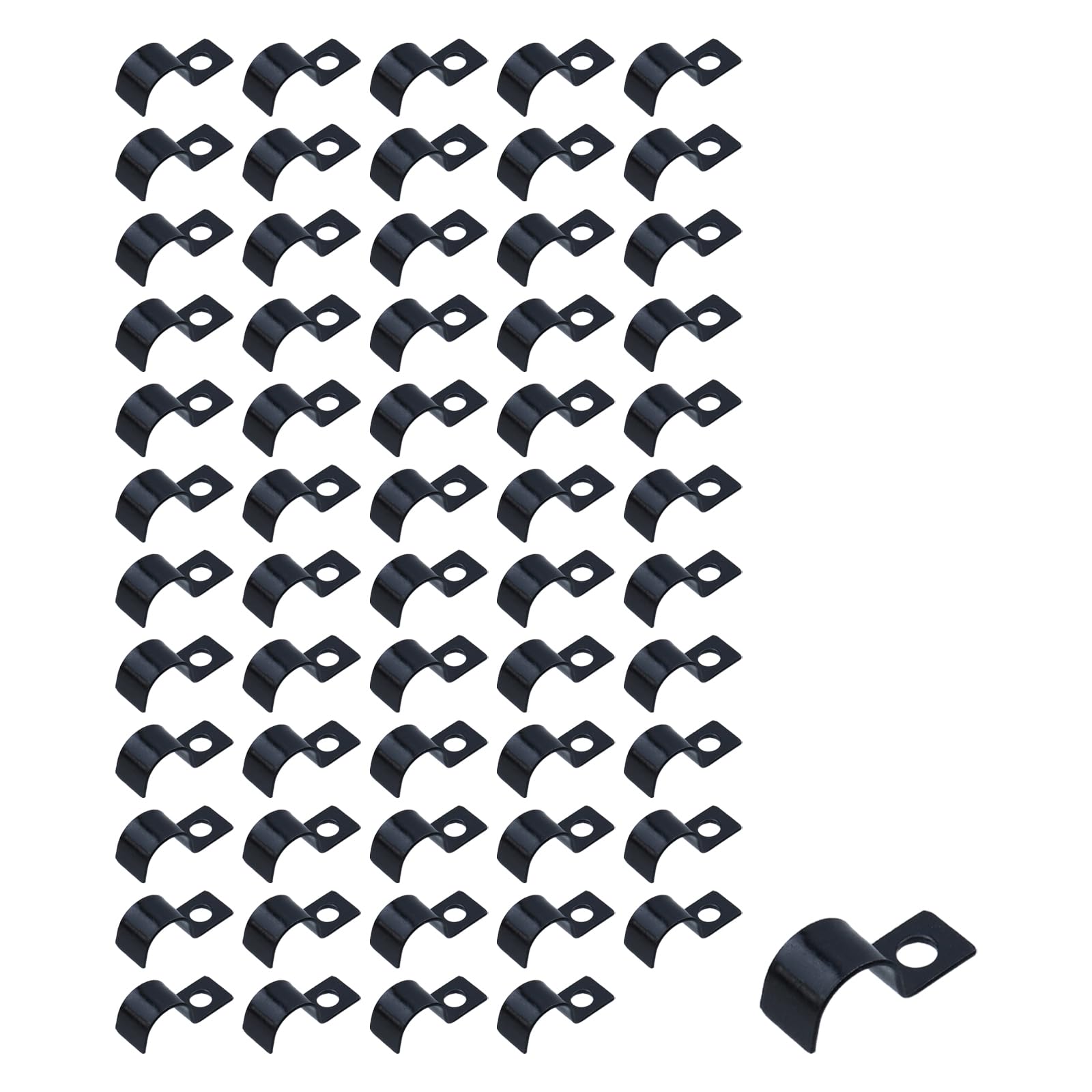 0.5 Inch Conduit Strap Clamps, Single Hole U Bracket, 60Pcs