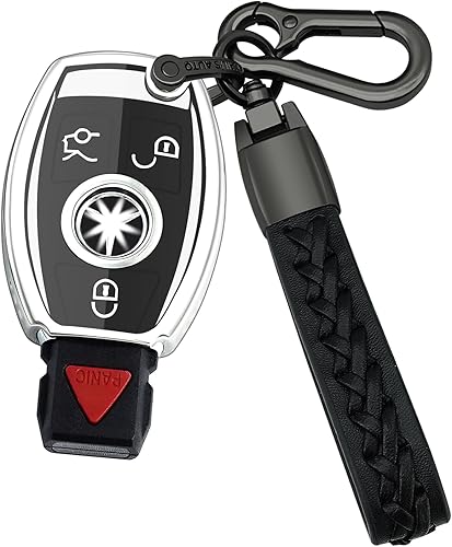 Funda para llavero Mercedes Benz, con llavero, TPU suave que protege la carcasa de la llave del coche, se ajusta a C E S G-Class, ect llave