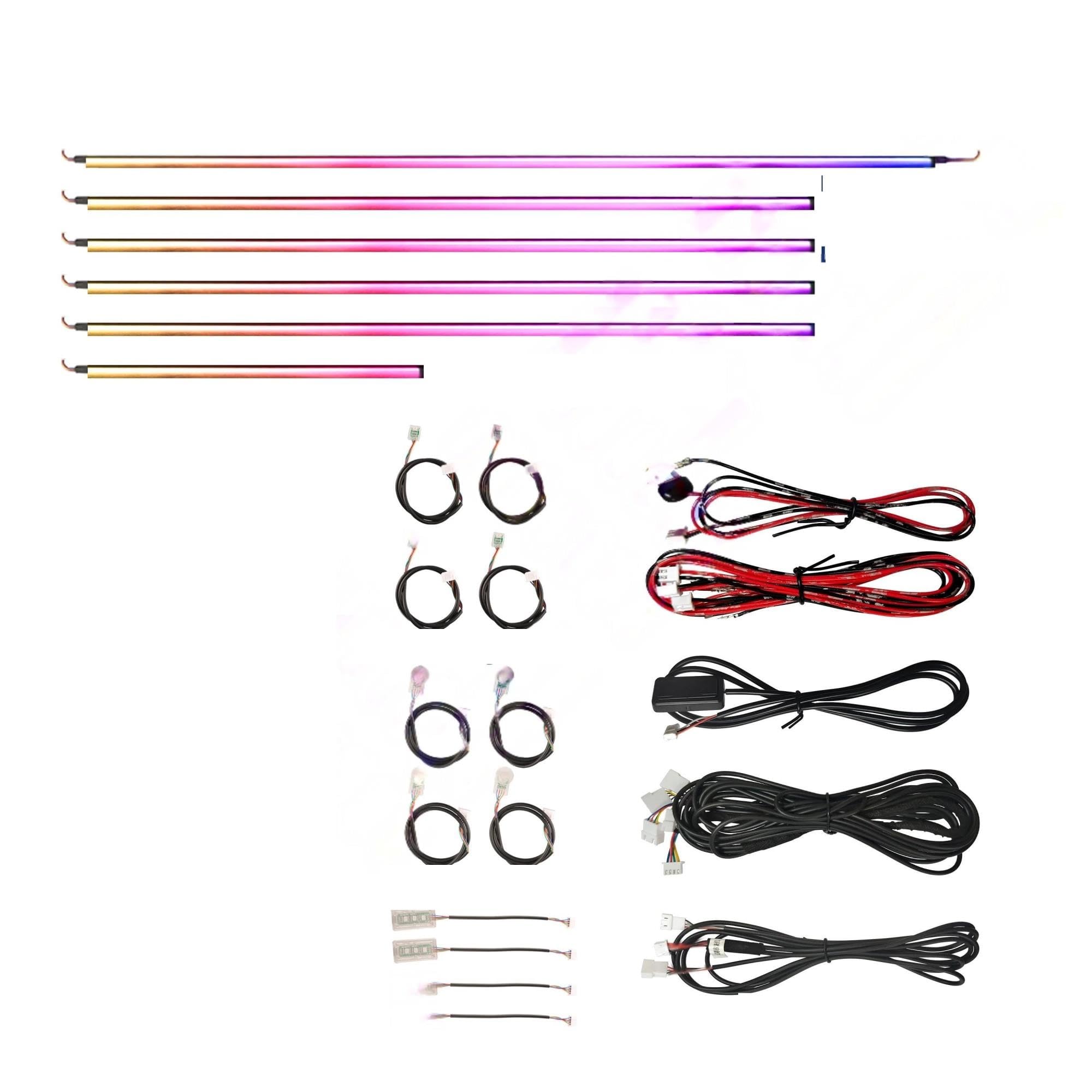 Luces Interiores del Coche para Changan CX30 2008~2012 2009 2010 2011 RGB Luces Ambiente Interiores para Coche Tiras Kit iluminación respiración Luz de Ambiente，(14 in 1 213 Colors)